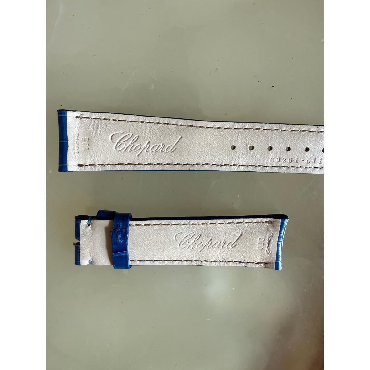 Authentic Chopard Blue Alligator Watch Strap Band 19mm C0201-0110