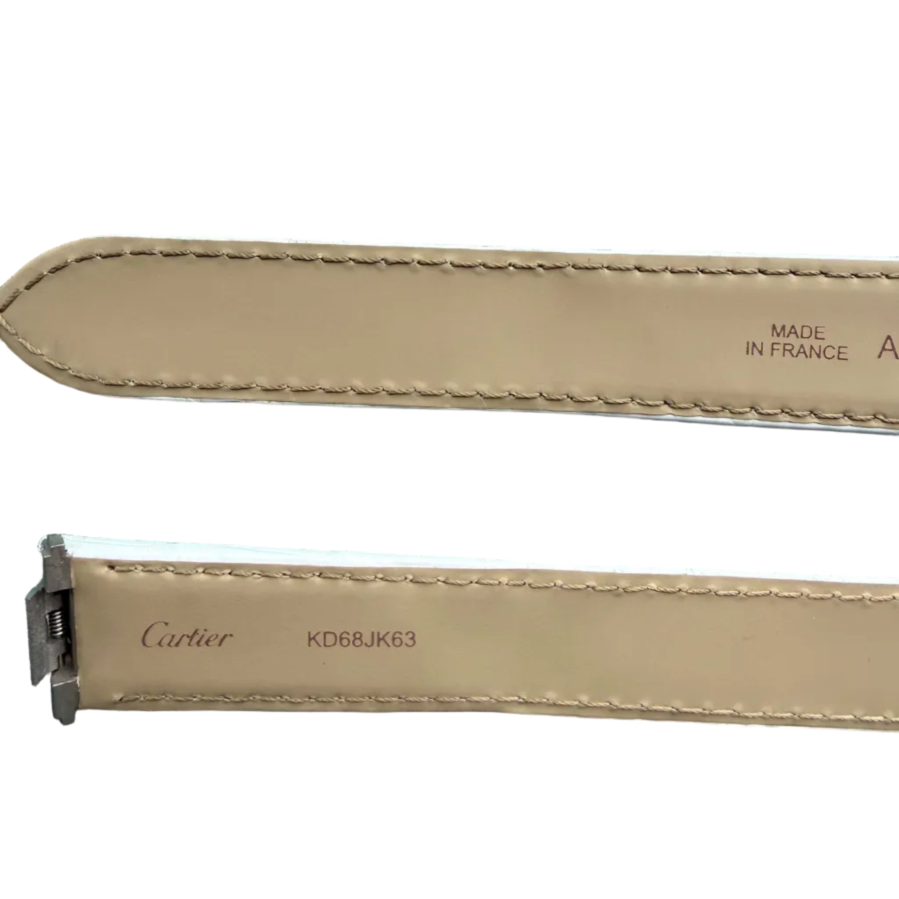 Authentic Cartier White Alligator Quick Release Watch Strap Band 19mm KD68JK63