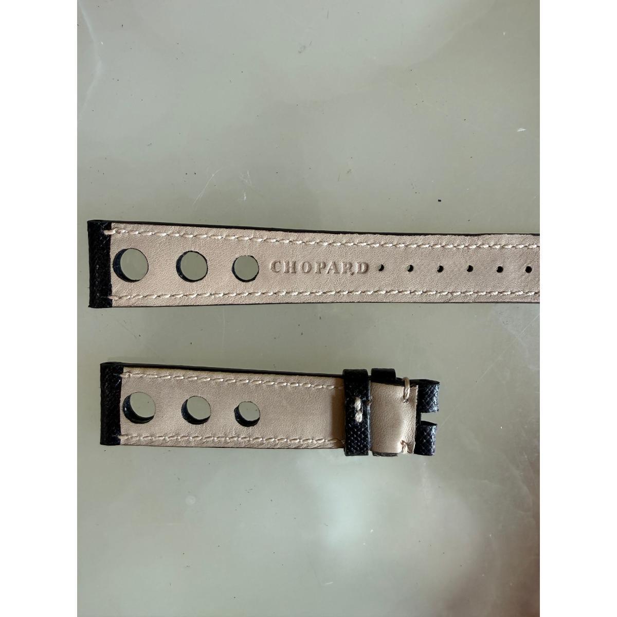 Authentic Chopard Black Leather Watch Strap Band 16mm