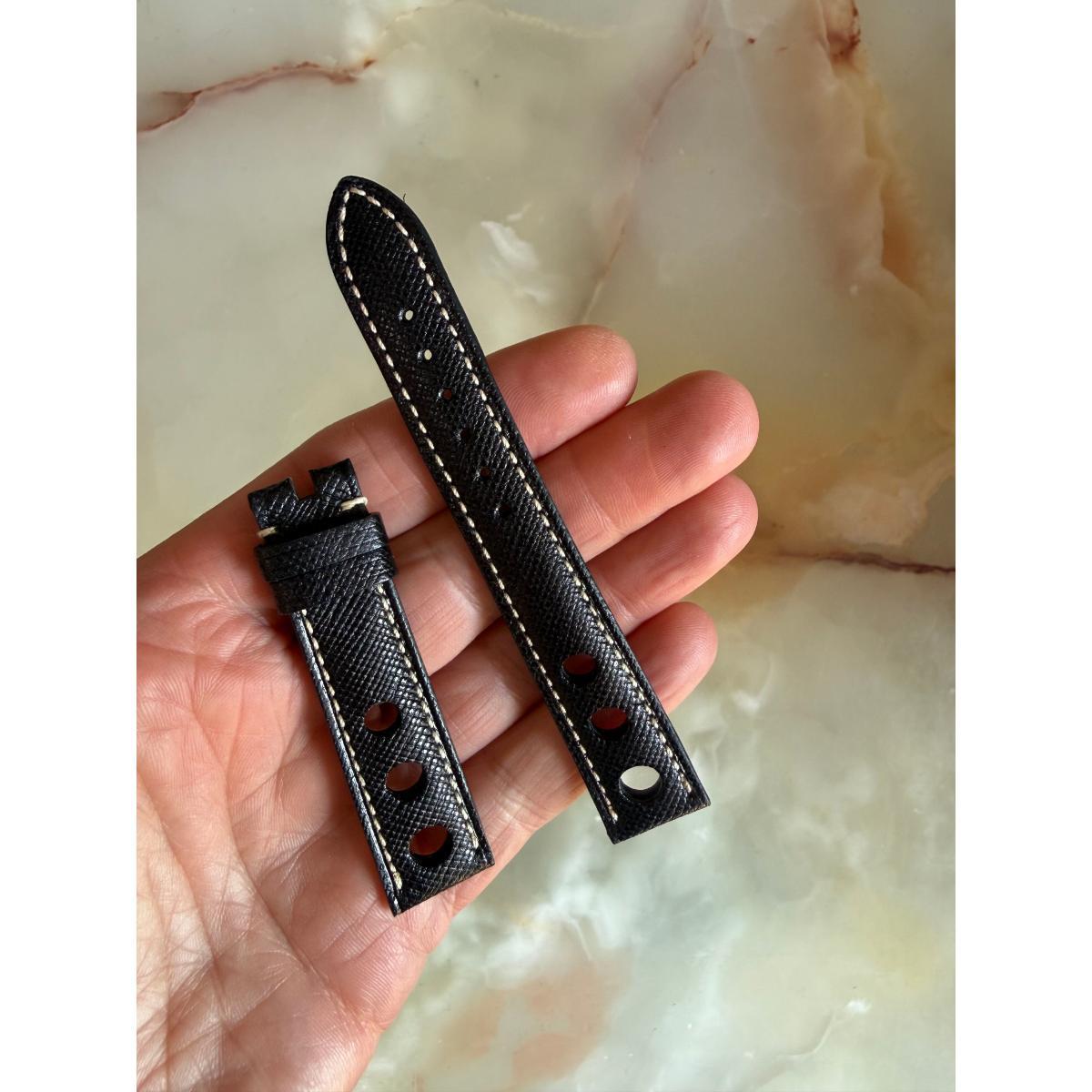 Authentic Chopard Black Leather Watch Strap Band 16mm