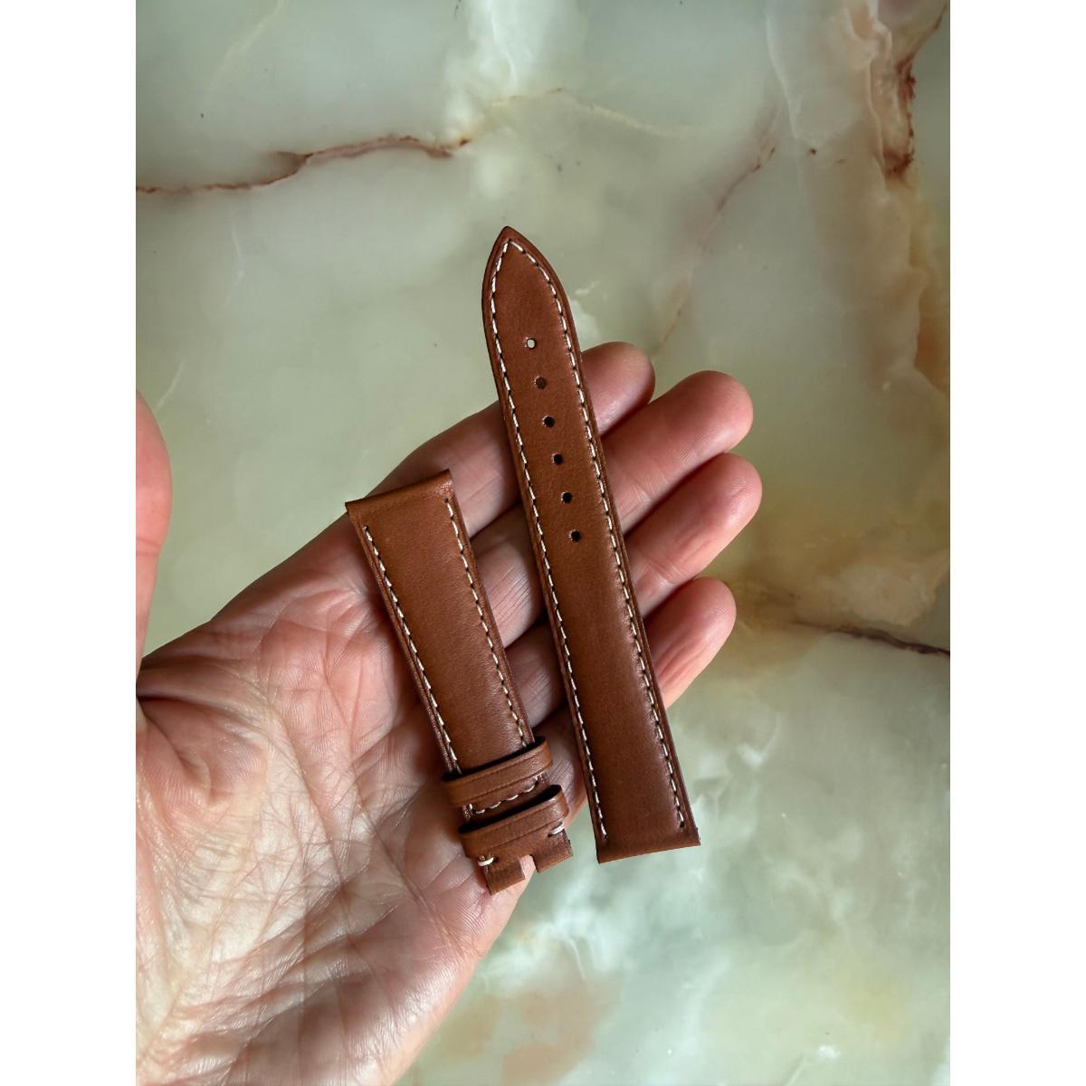 Authentic Chopard Brown Leather Watch Strap Band 19mm A2008-0012