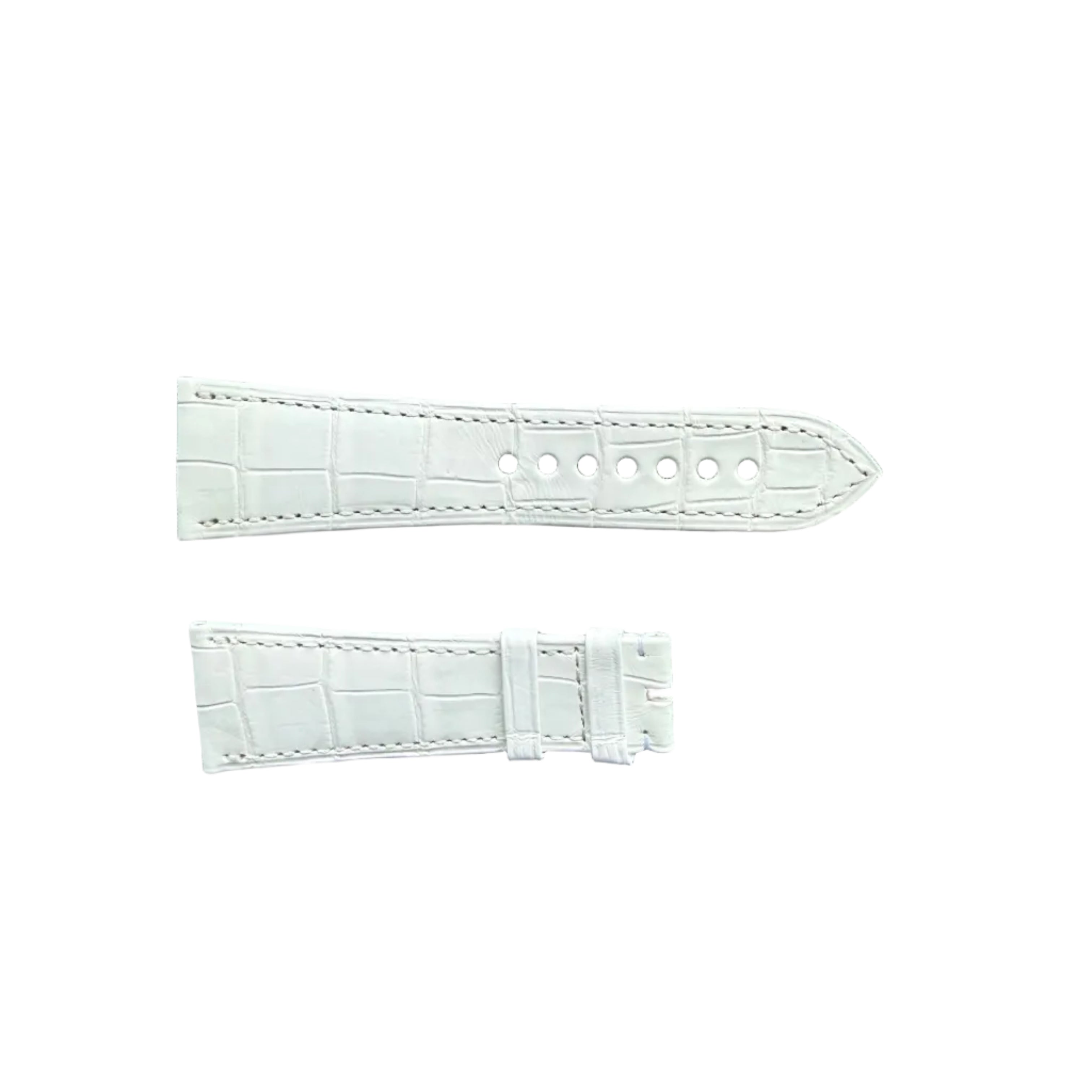Authentic Cartier White Alligator Watch Strap Band 24.30mm KD72AK63