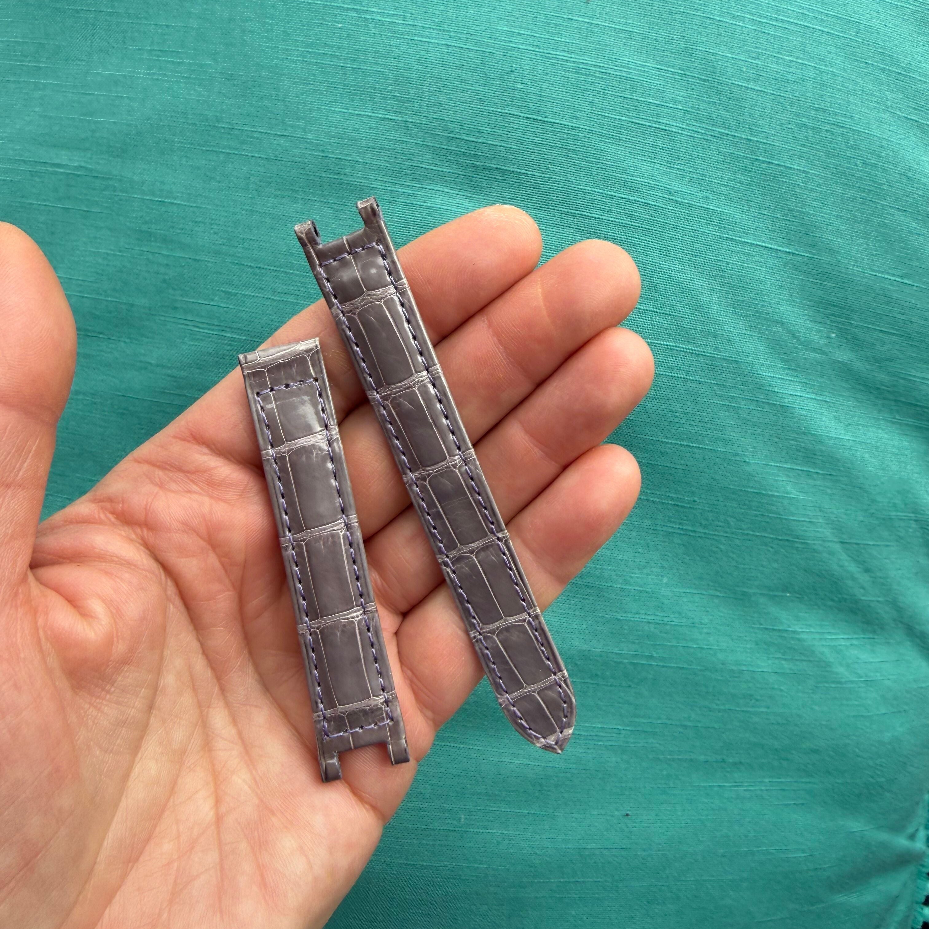 Authentic Cartier Pasha Lavender Alligator Watch Strap Band 14.75mm