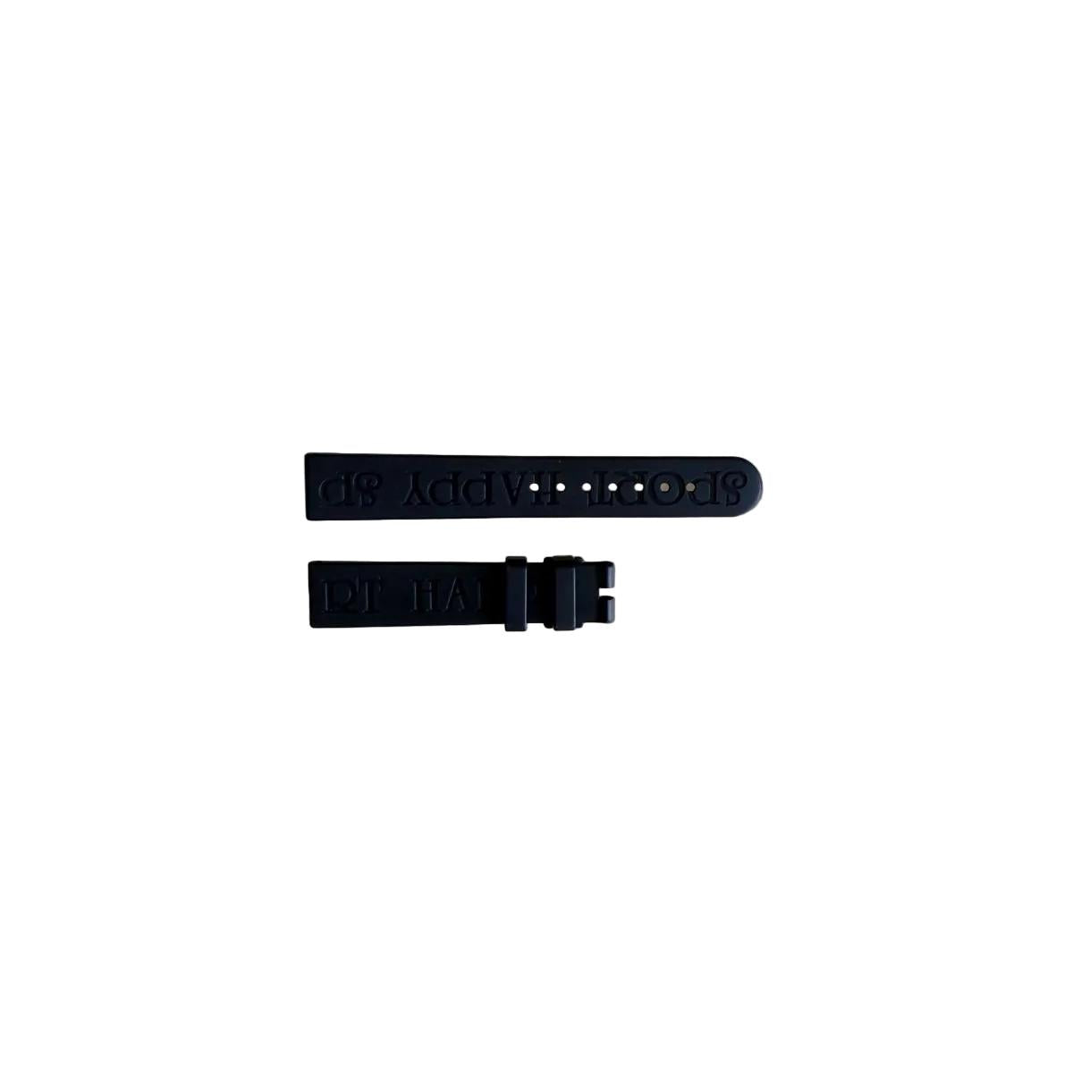 Authentic Chopard Happy Sport Black Rubber Watch Strap Band 15mm