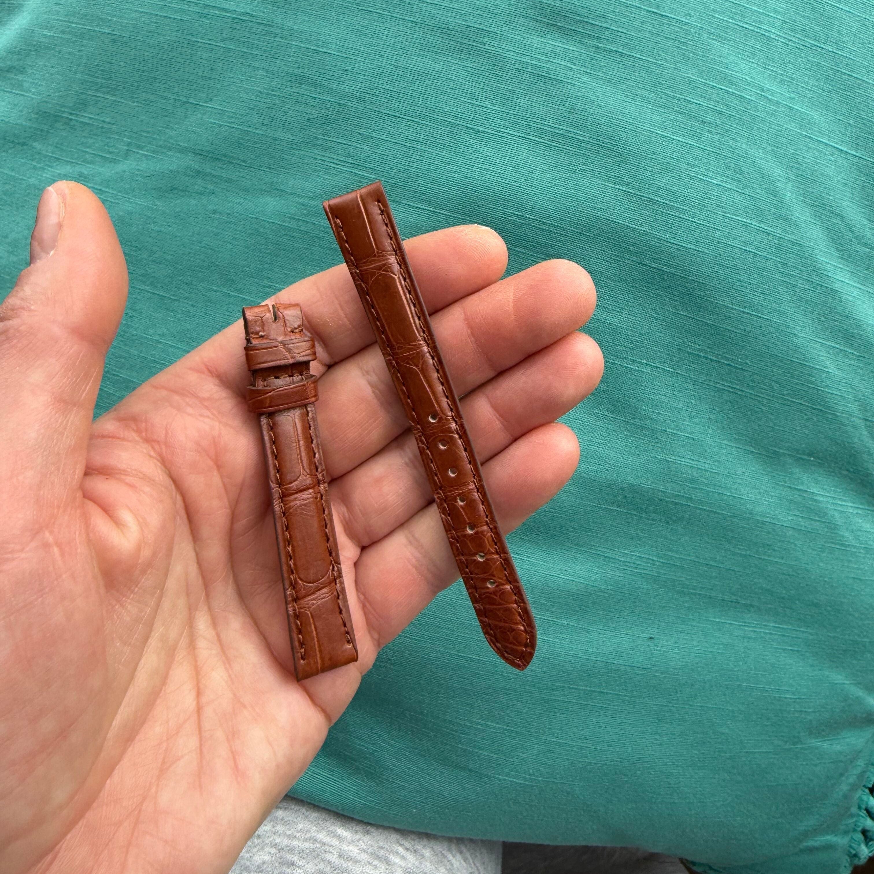 Authentic Cartier Brown Alligator Watch Strap Band 12.70mm KD28AK21