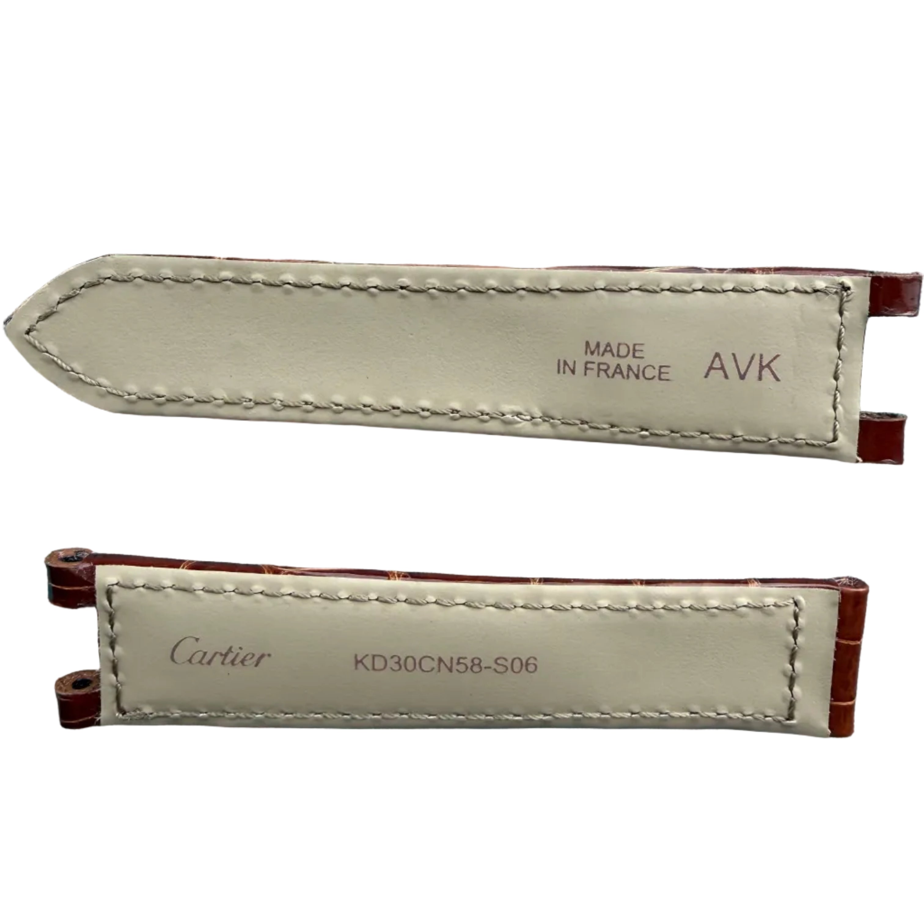 Authentic Cartier Pasha Brown Alligator Watch Strap Band 17.20mm KD30CN58-S06