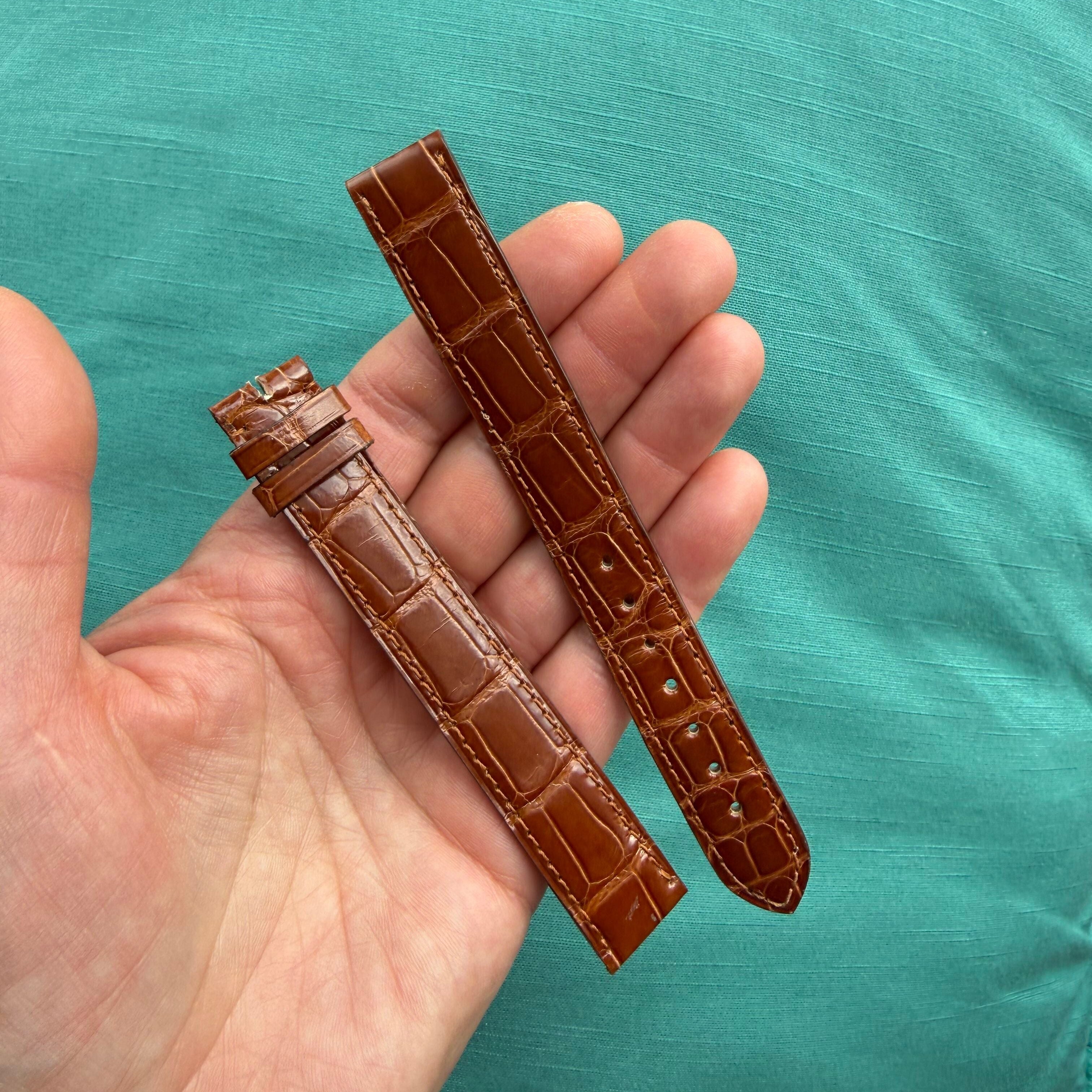 Authentic Cartier Brown Alligator Watch Strap Band 17.45mm KD252N67-S06