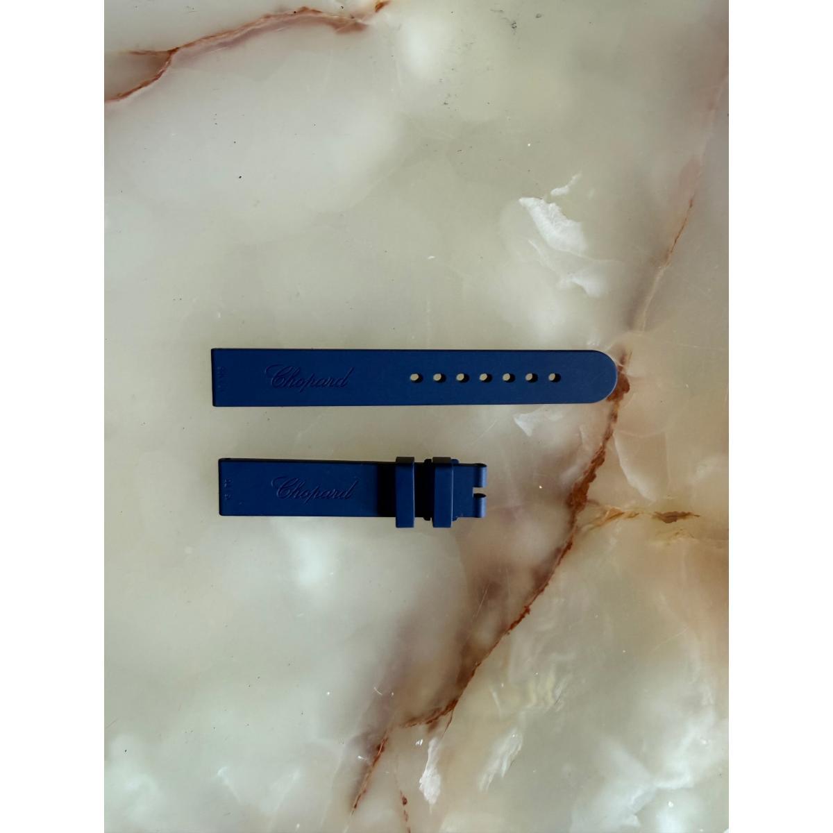 Authentic Chopard Happy Sport Blue Rubber Watch Strap Band 15mm