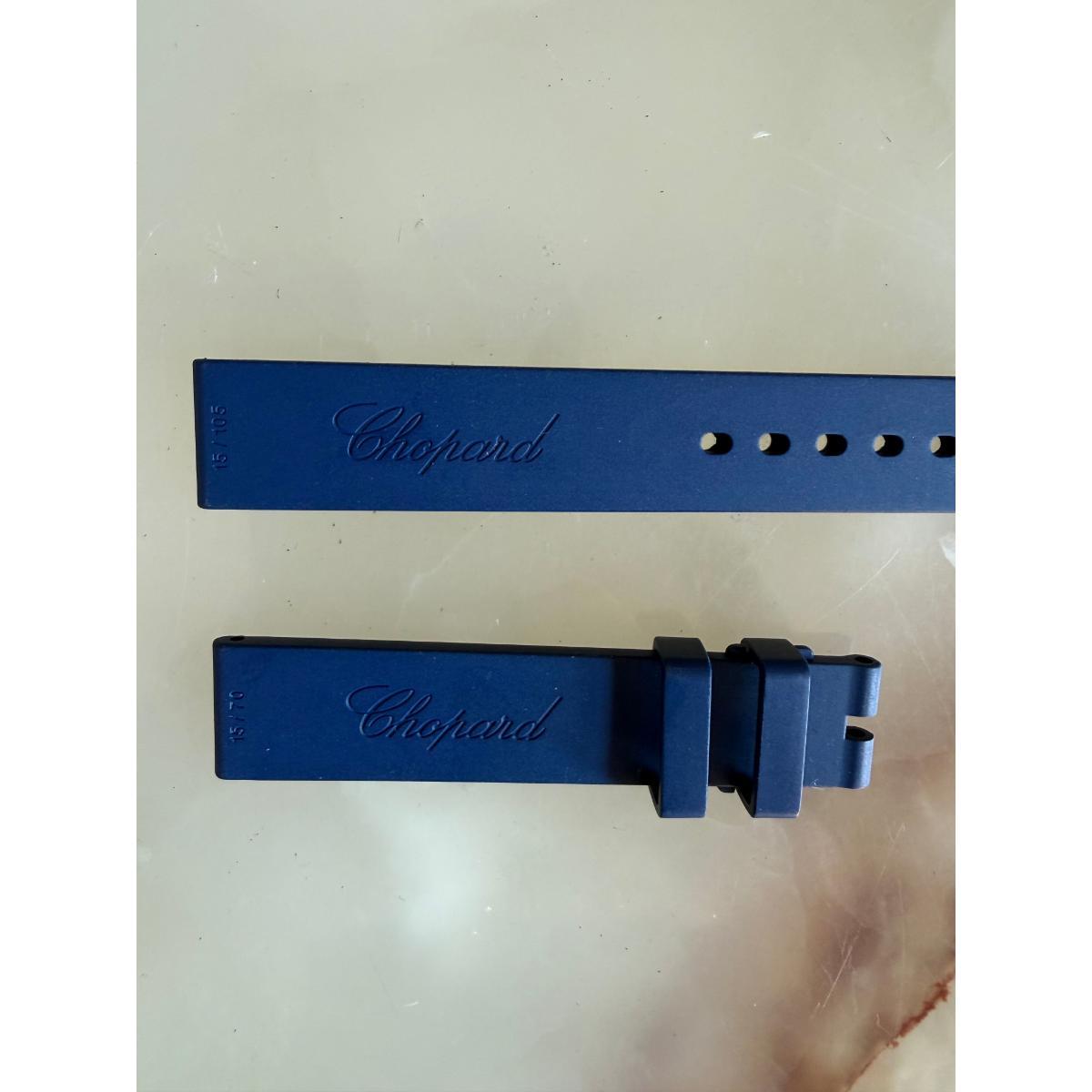 Authentic Chopard Happy Sport Blue Rubber Watch Strap Band 15mm