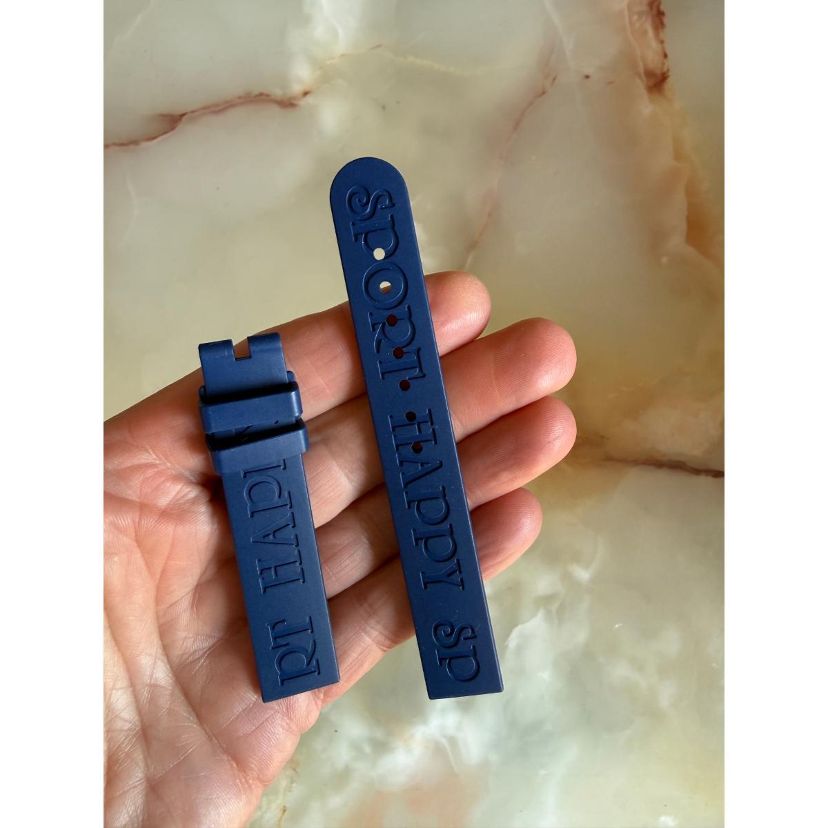 Authentic Chopard Happy Sport Blue Rubber Watch Strap Band 15mm