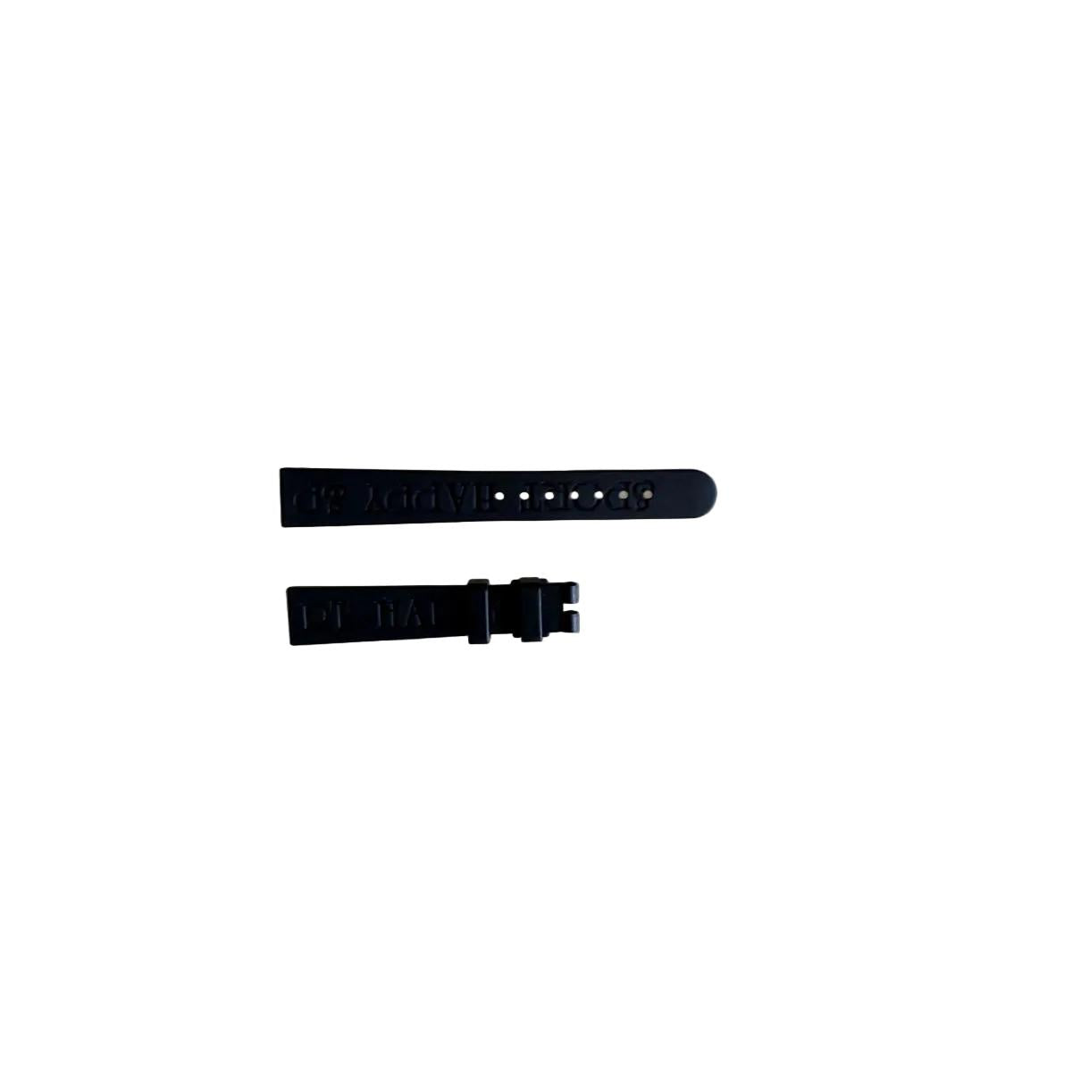 Authentic Chopard Happy Sport Black Rubber Watch Strap Band 14mm