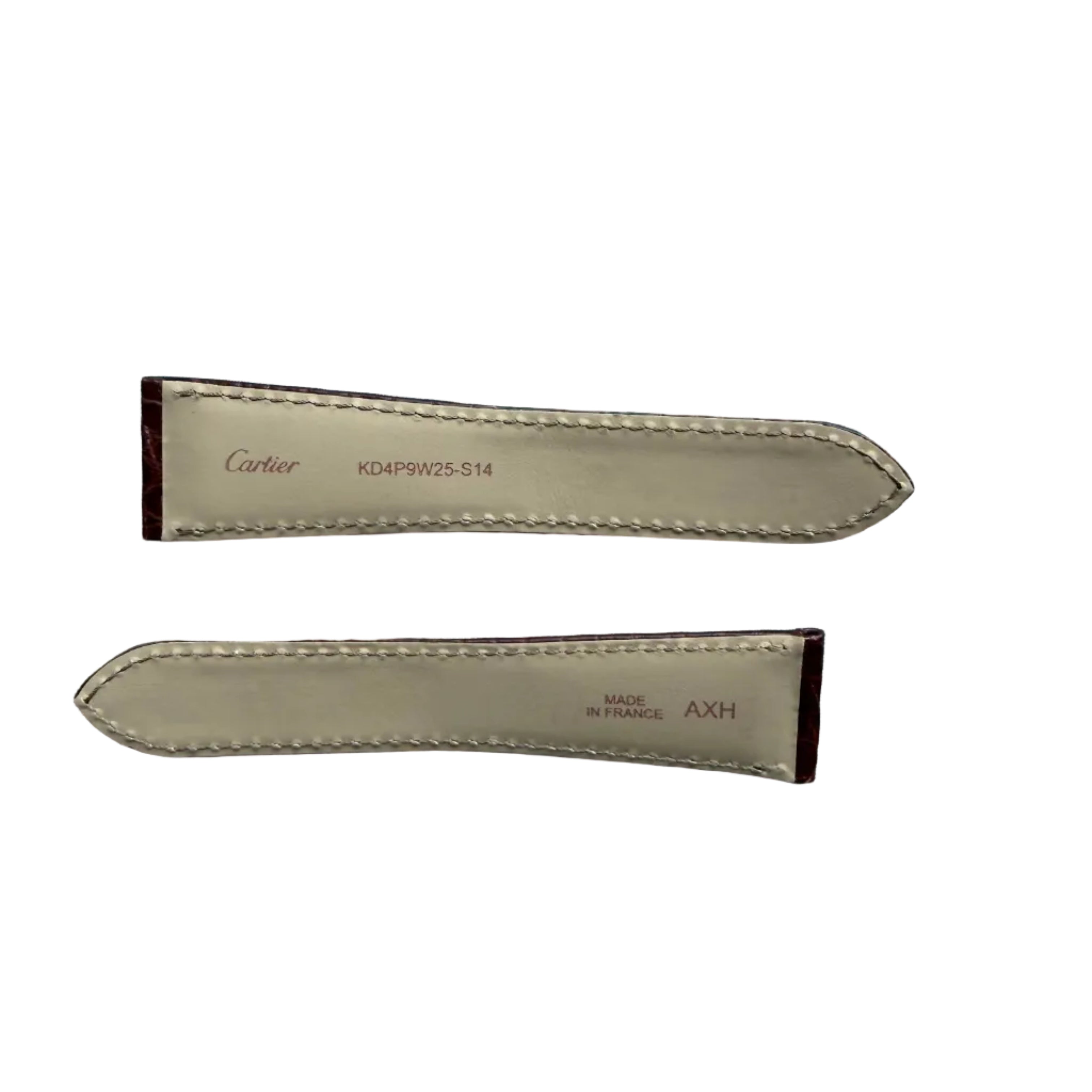 Authentic Cartier Brown Alligator Watch Strap Band 22.60mm KD4P9W25-S14
