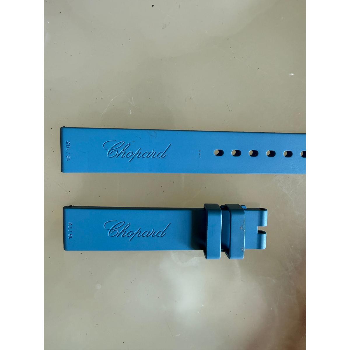 Authentic Chopard Happy Sport Blue Rubber Watch Strap Band 15mm