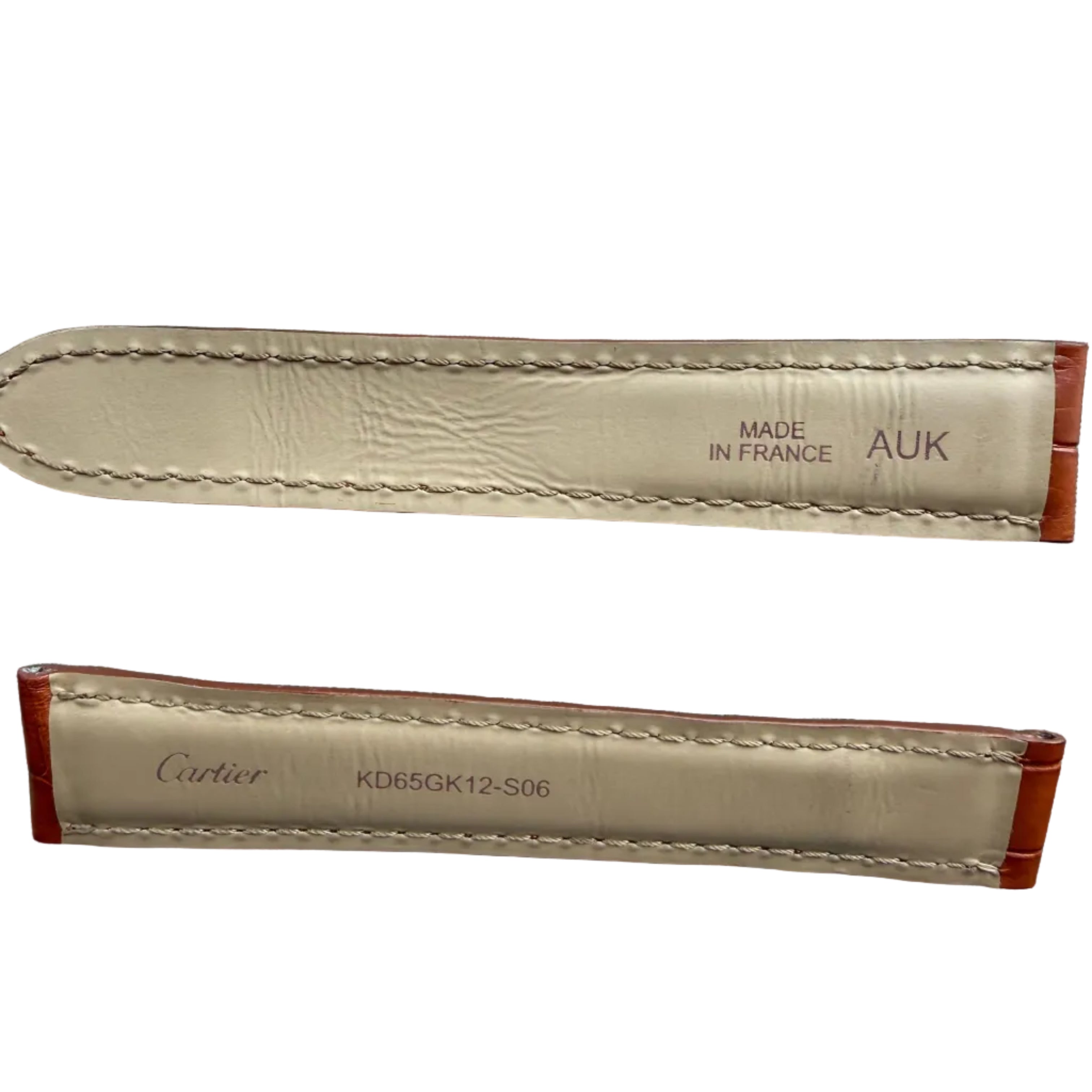 Authentic Cartier Brown Alligator Watch Strap Band 17.80mm KD65GK12-S06