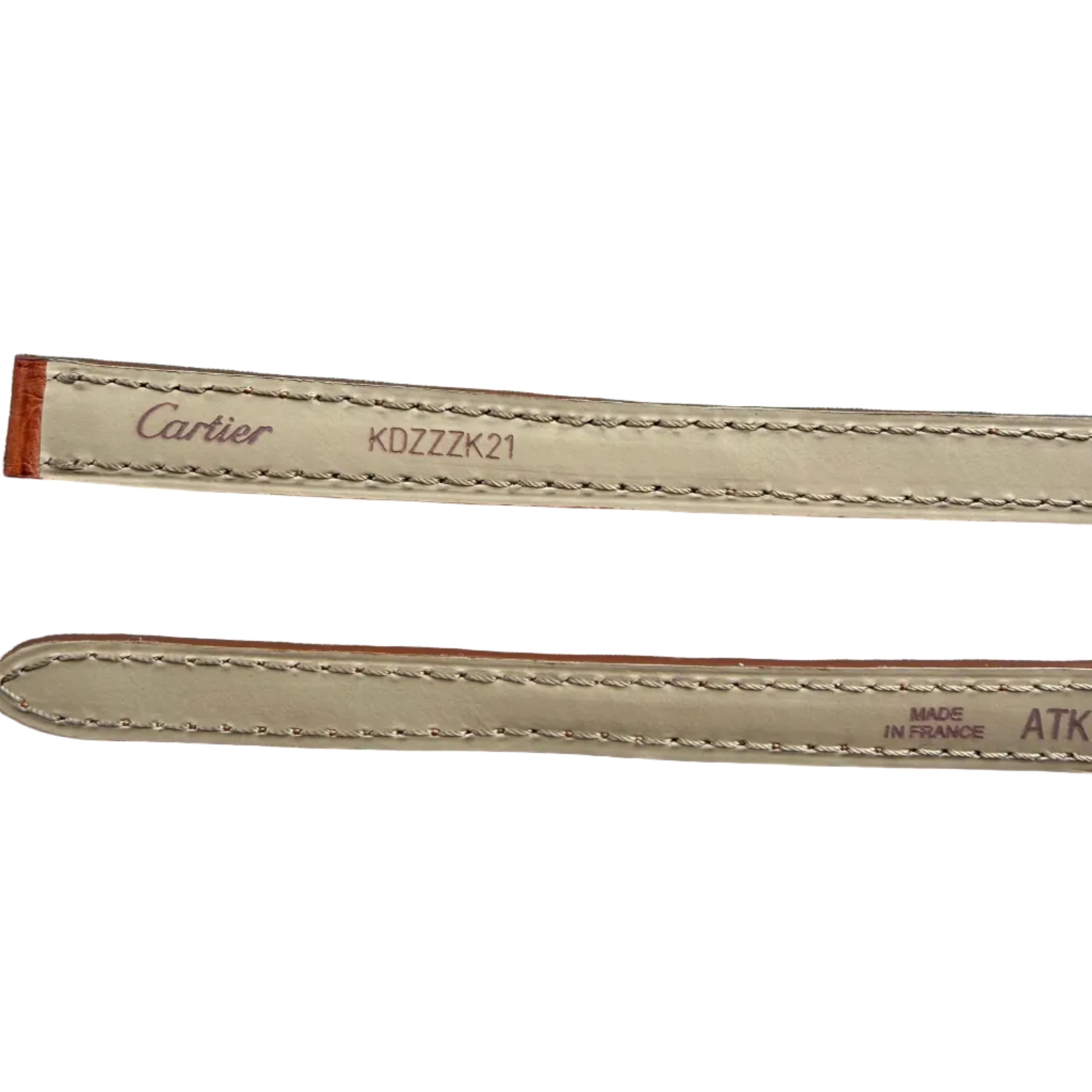 Authentic Cartier Brown Alligator Watch Strap Band 11mm KDZZZK21