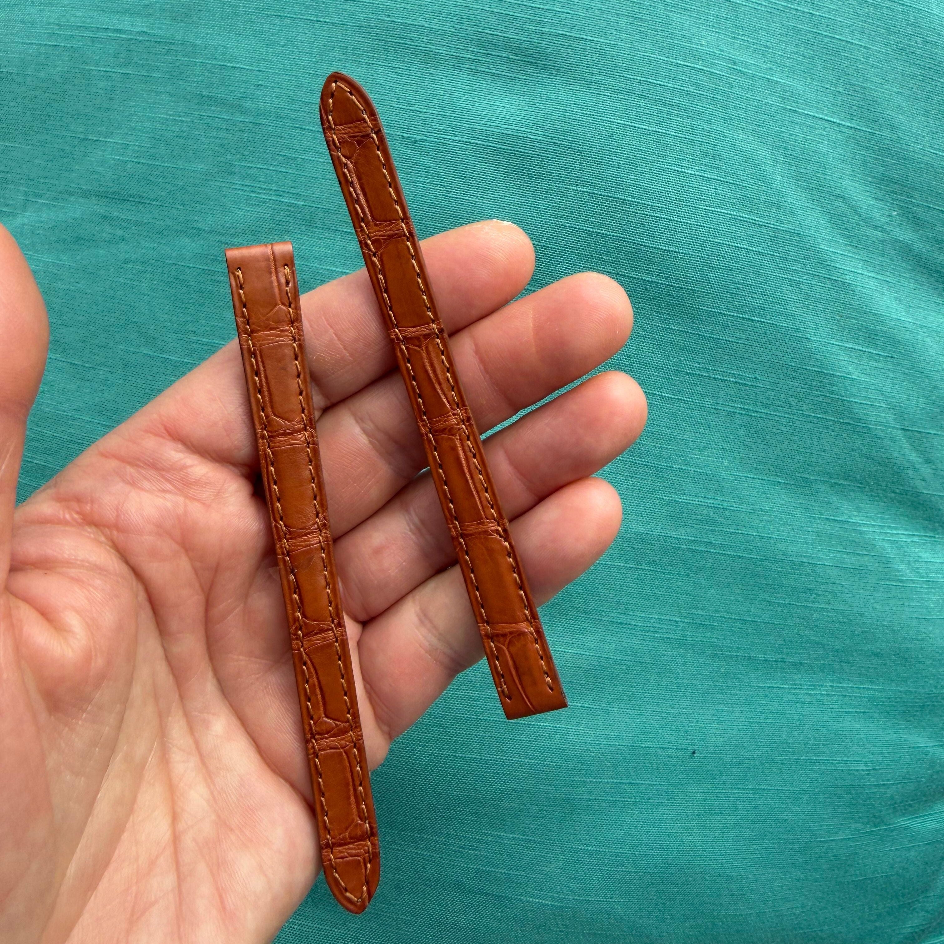 Authentic Cartier Brown Alligator Watch Strap Band 11mm KDZZZK21