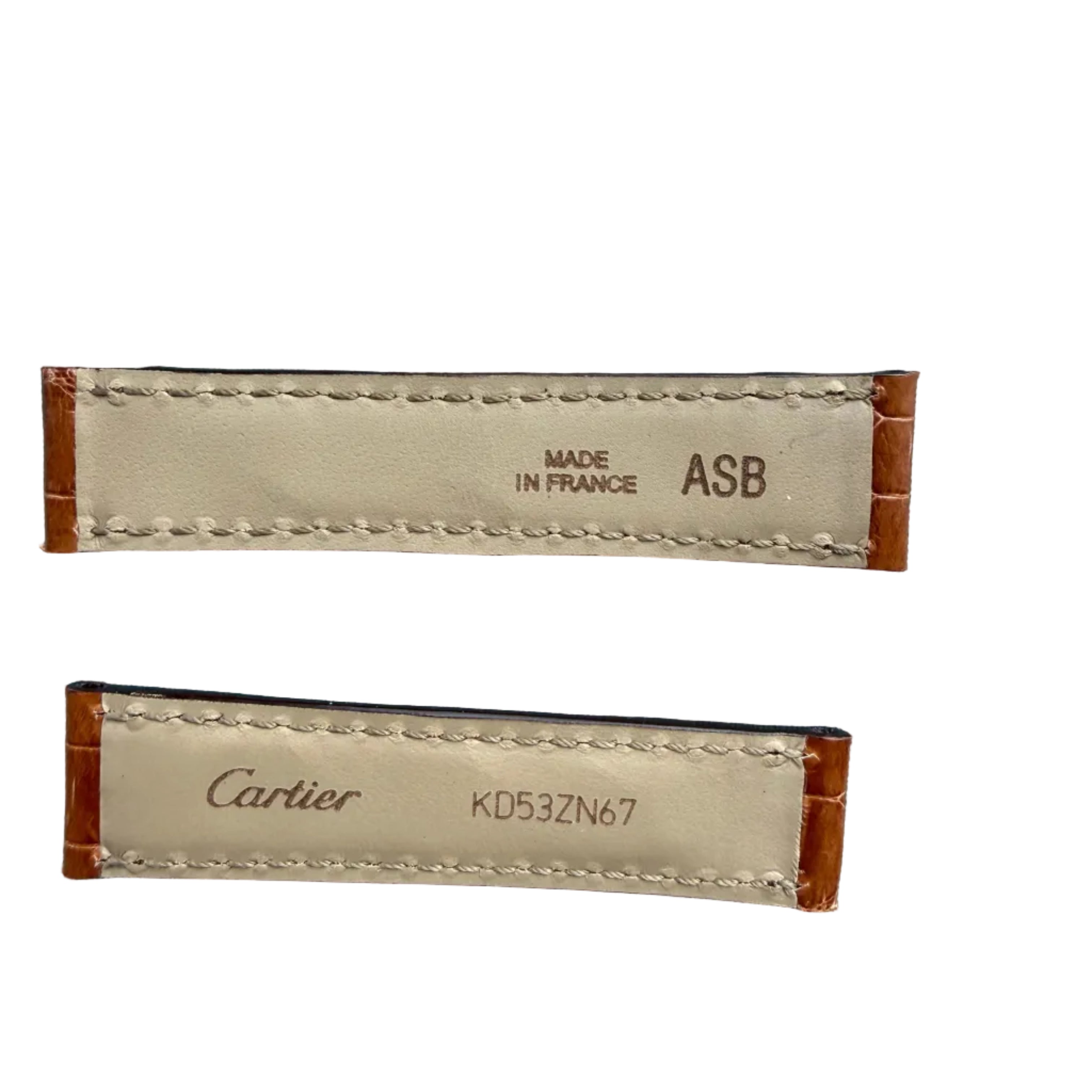 Authentic Cartier Brown Alligator Watch Strap Band 15mm KD53ZN67