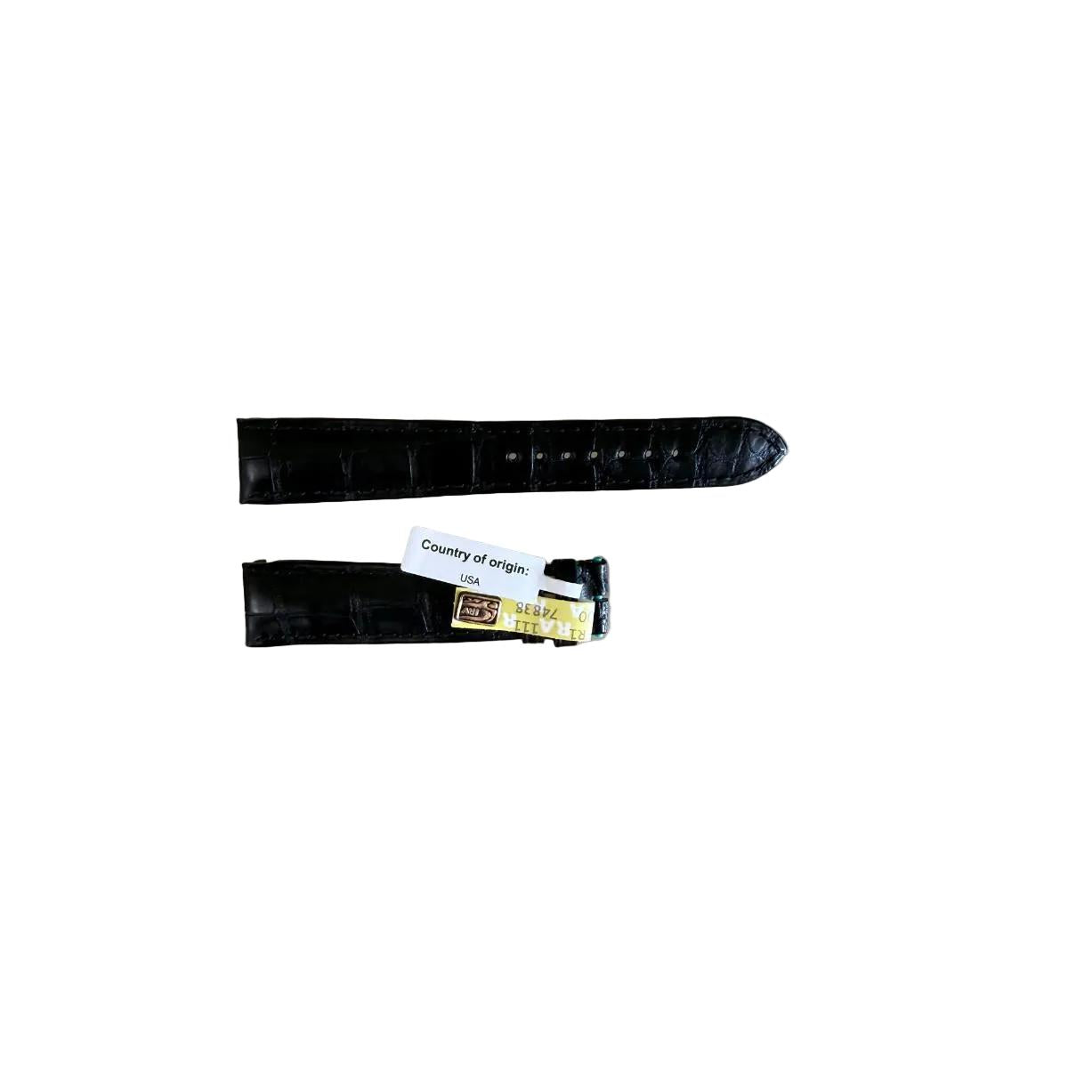 Authentic Glashutte Black Alligator Watch Strap Band 19mm
