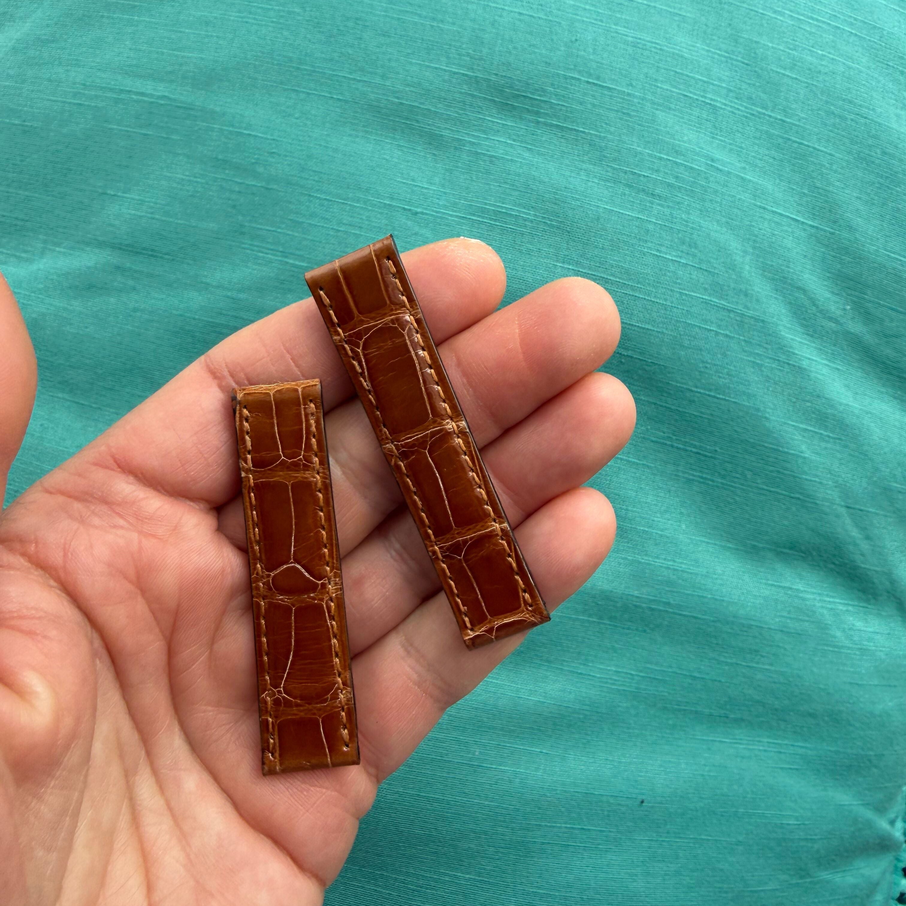 Authentic Cartier Brown Alligator Watch Strap Band 15mm KD53ZN67