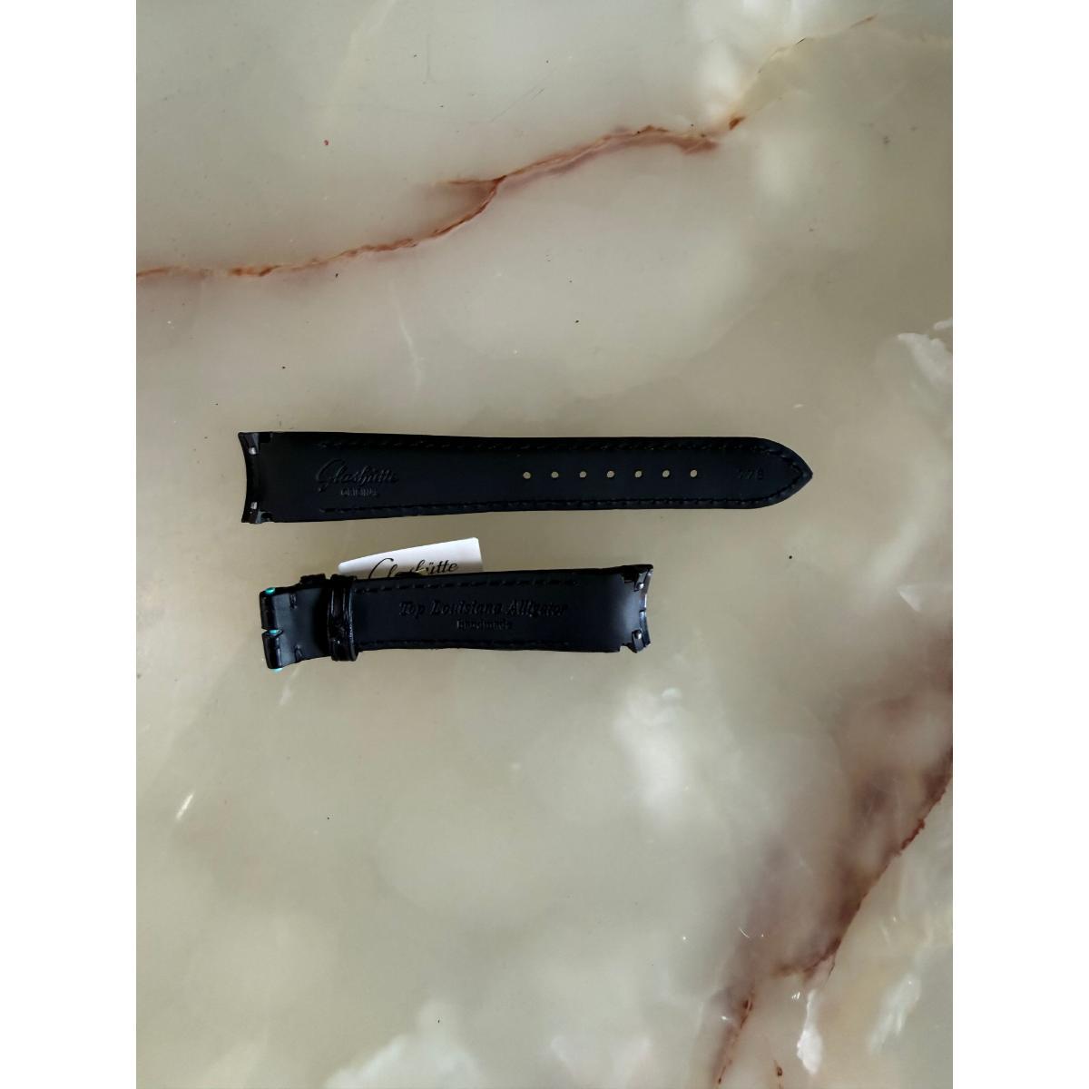 Authentic Glashutte Black Alligator Watch Strap Band 19mm