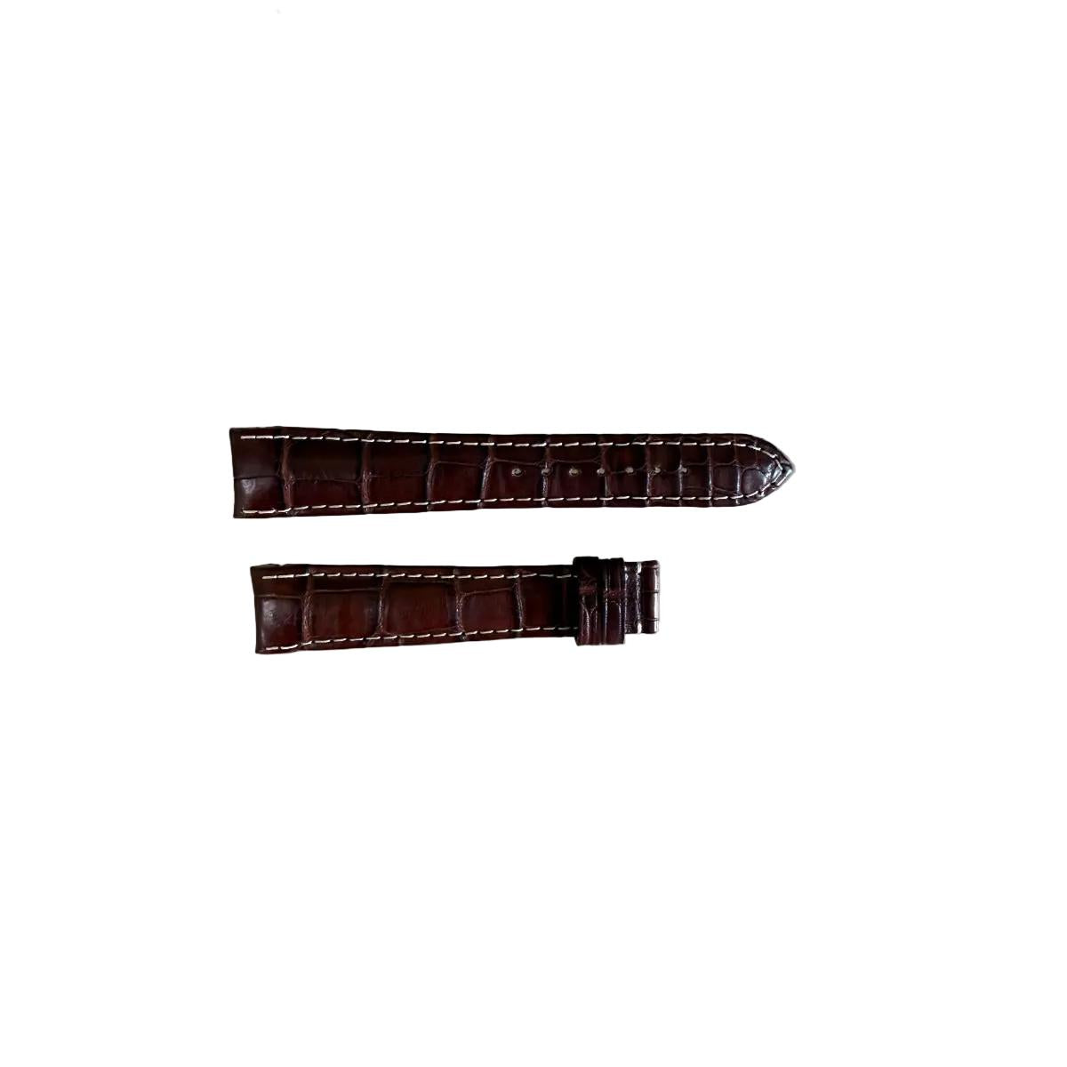 Authentic Glashutte Brown Alligator Watch Strap Band 19mm
