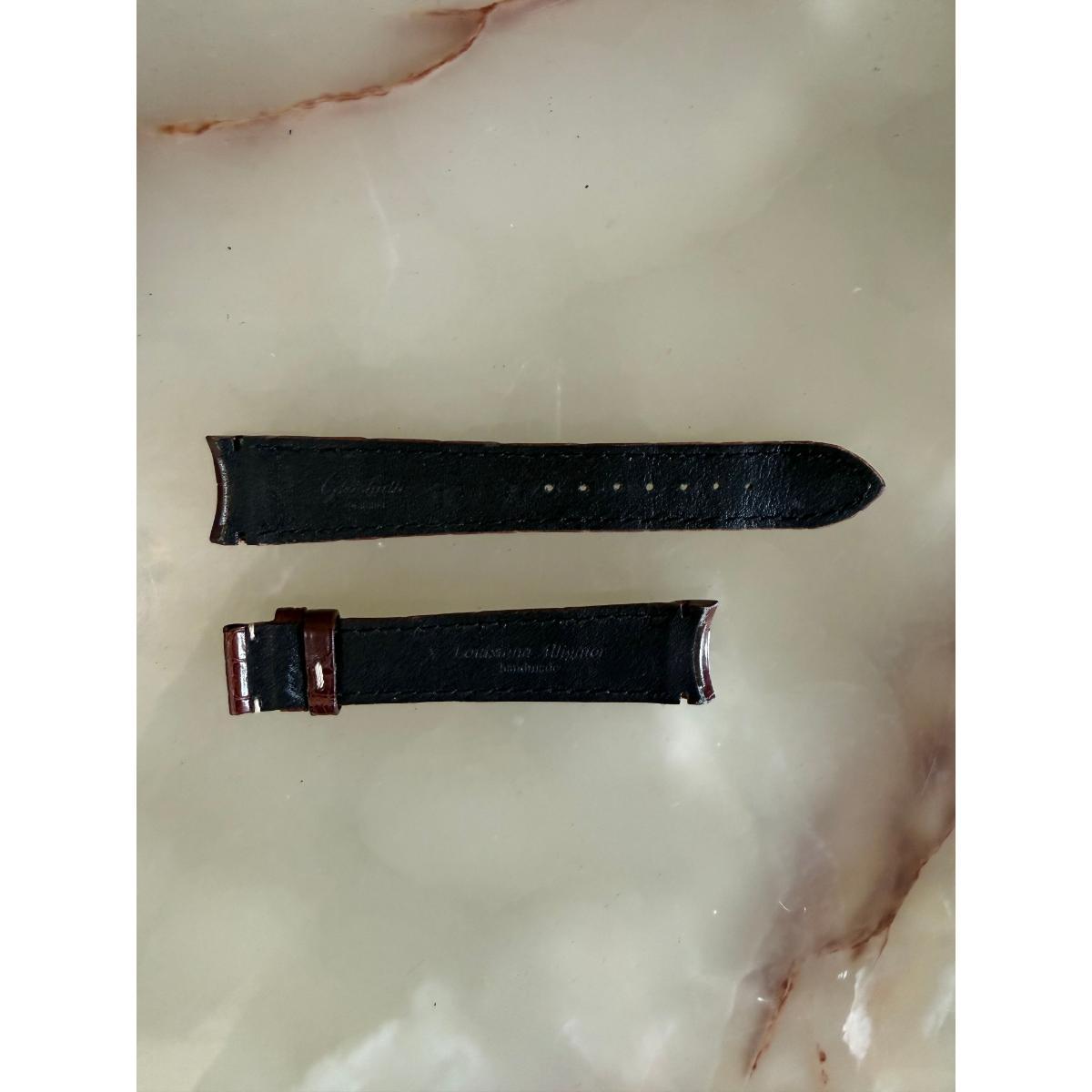 Authentic Glashutte Brown Alligator Watch Strap Band 19mm