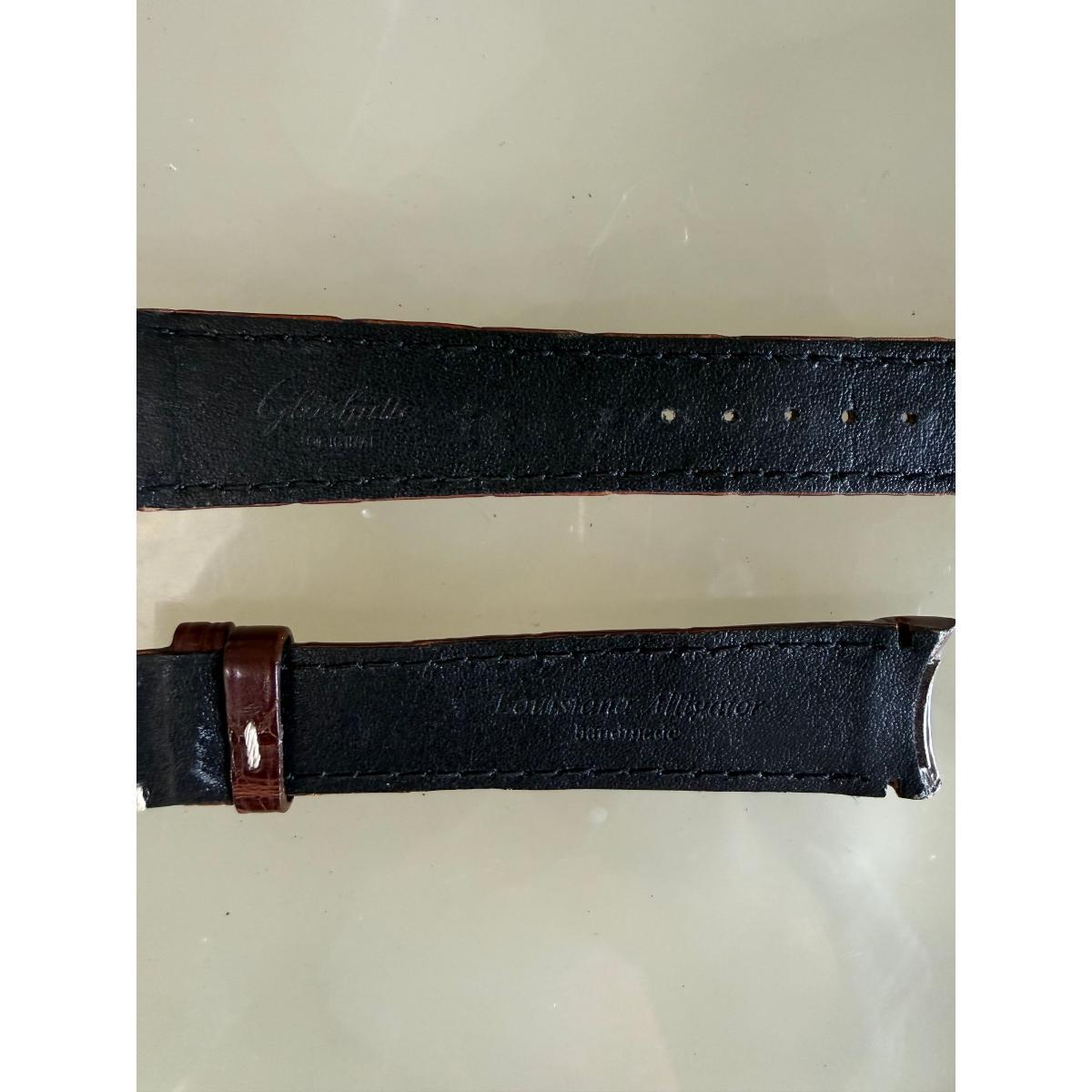 Authentic Glashutte Brown Alligator Watch Strap Band 19mm