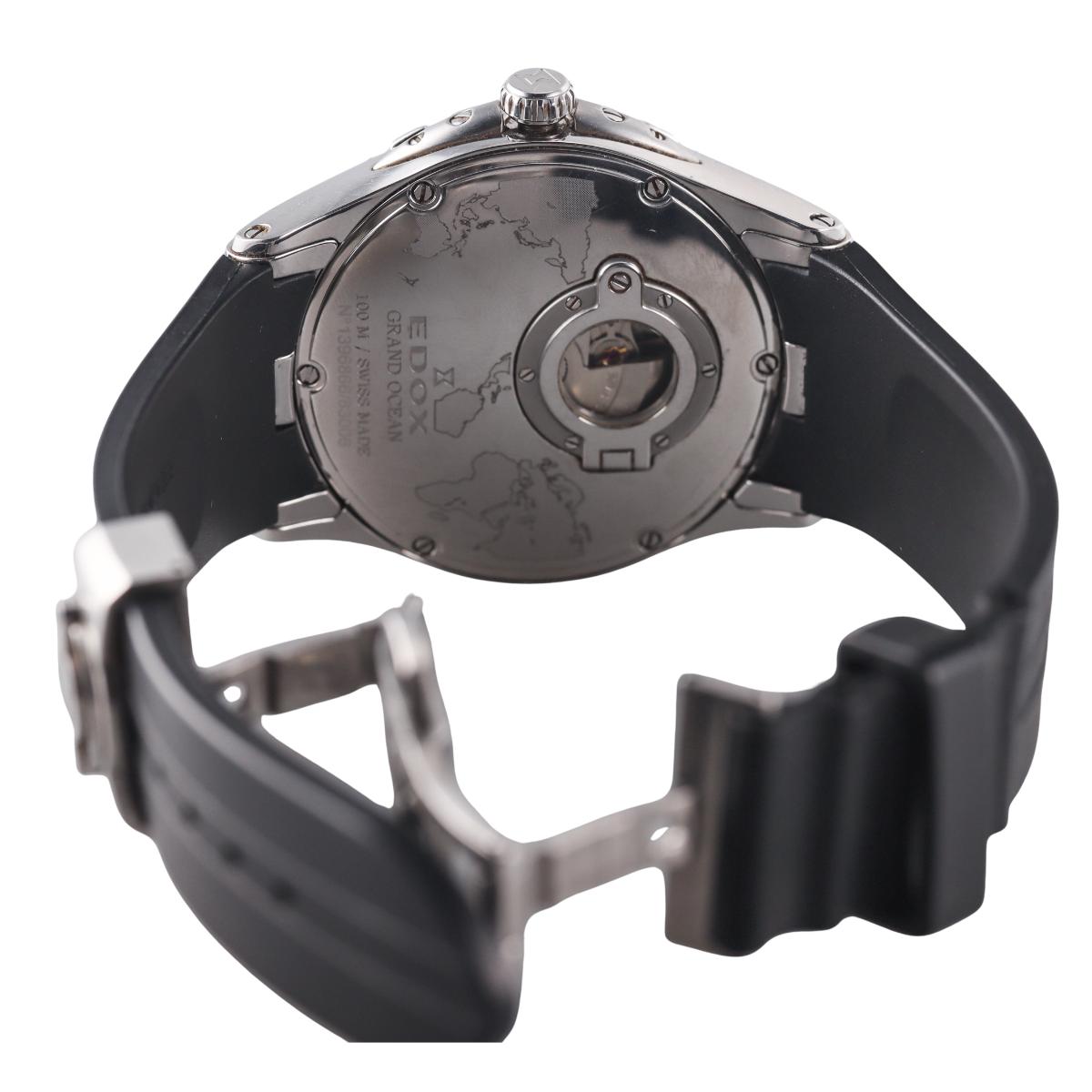 Edox Grand Ocean Day Date Automatic Men's Watch 83006 Retail $2750
