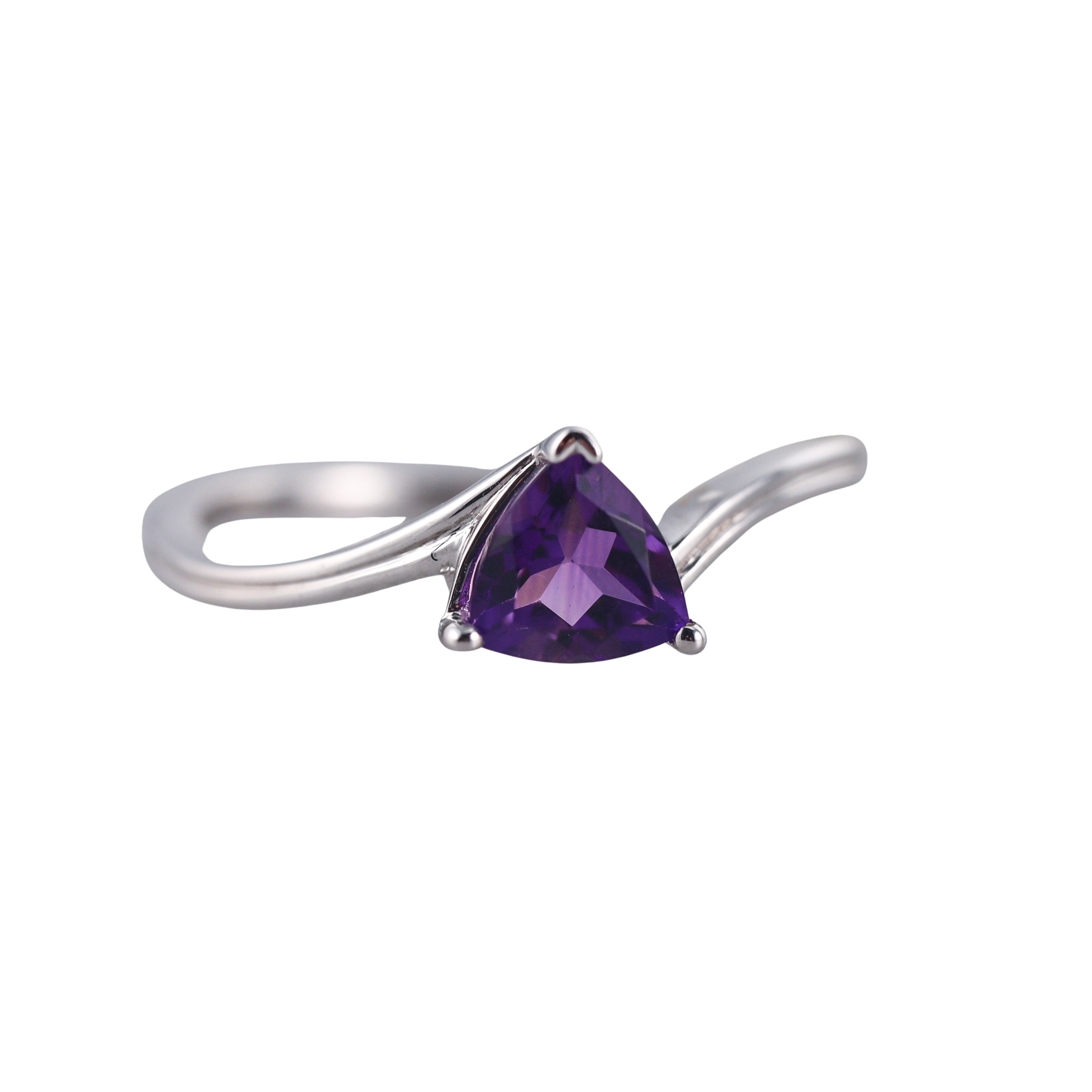 Kallati White Gold Amethyst Ring