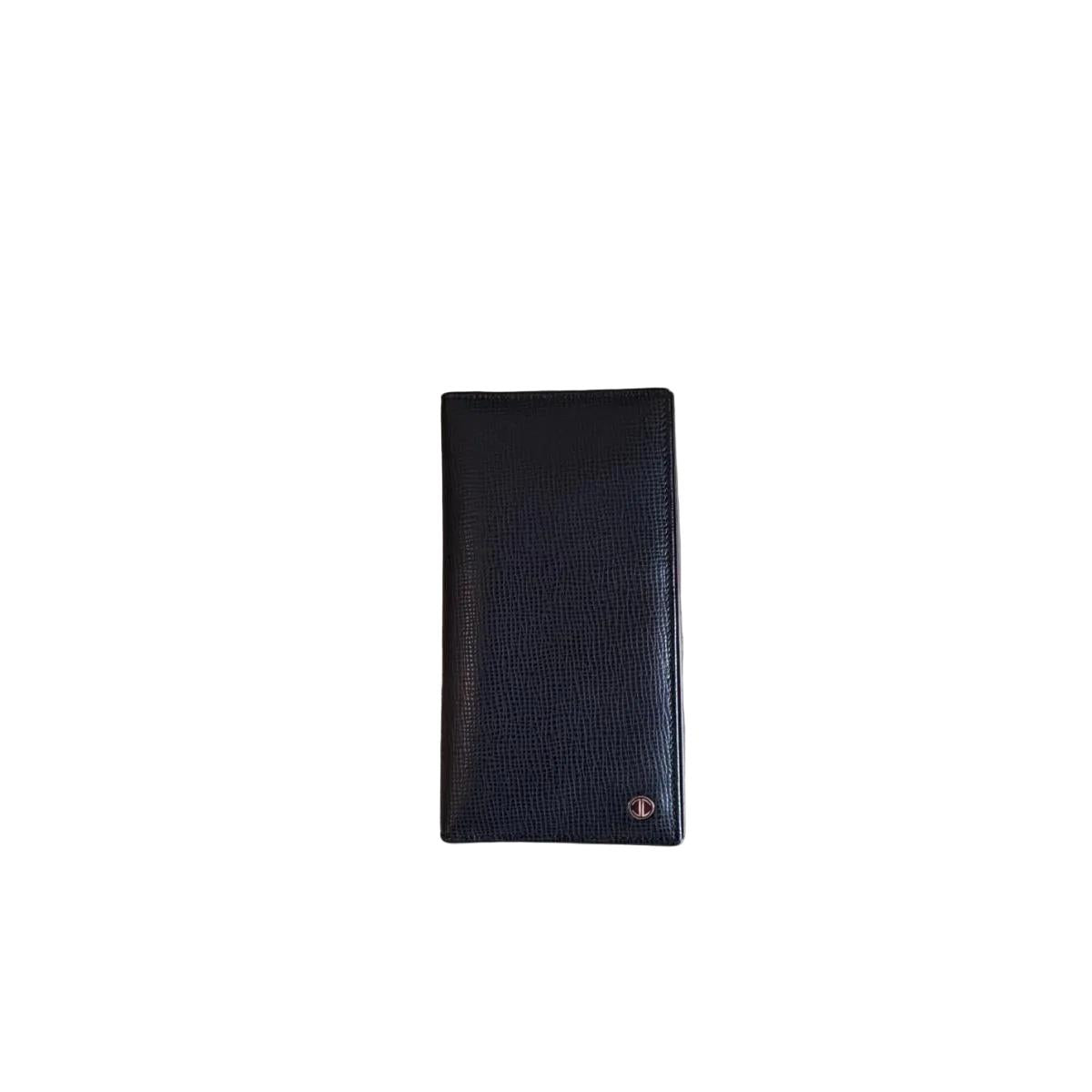 Davidoff Black Leather Checkbook Cardholder 10240