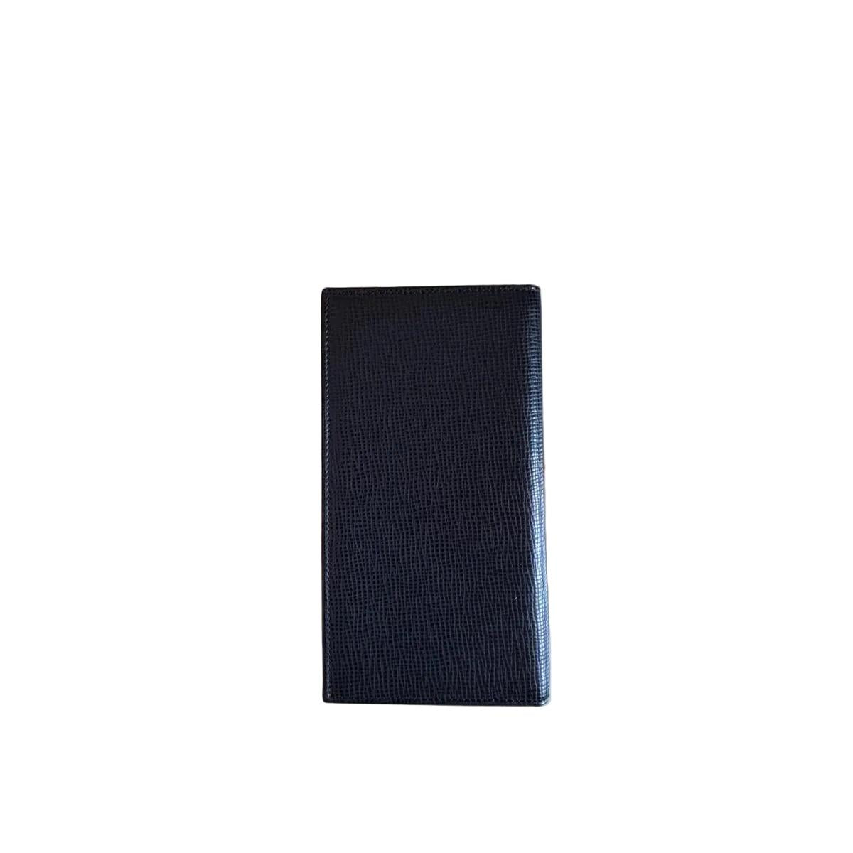Davidoff Black Leather Checkbook Cardholder 10240