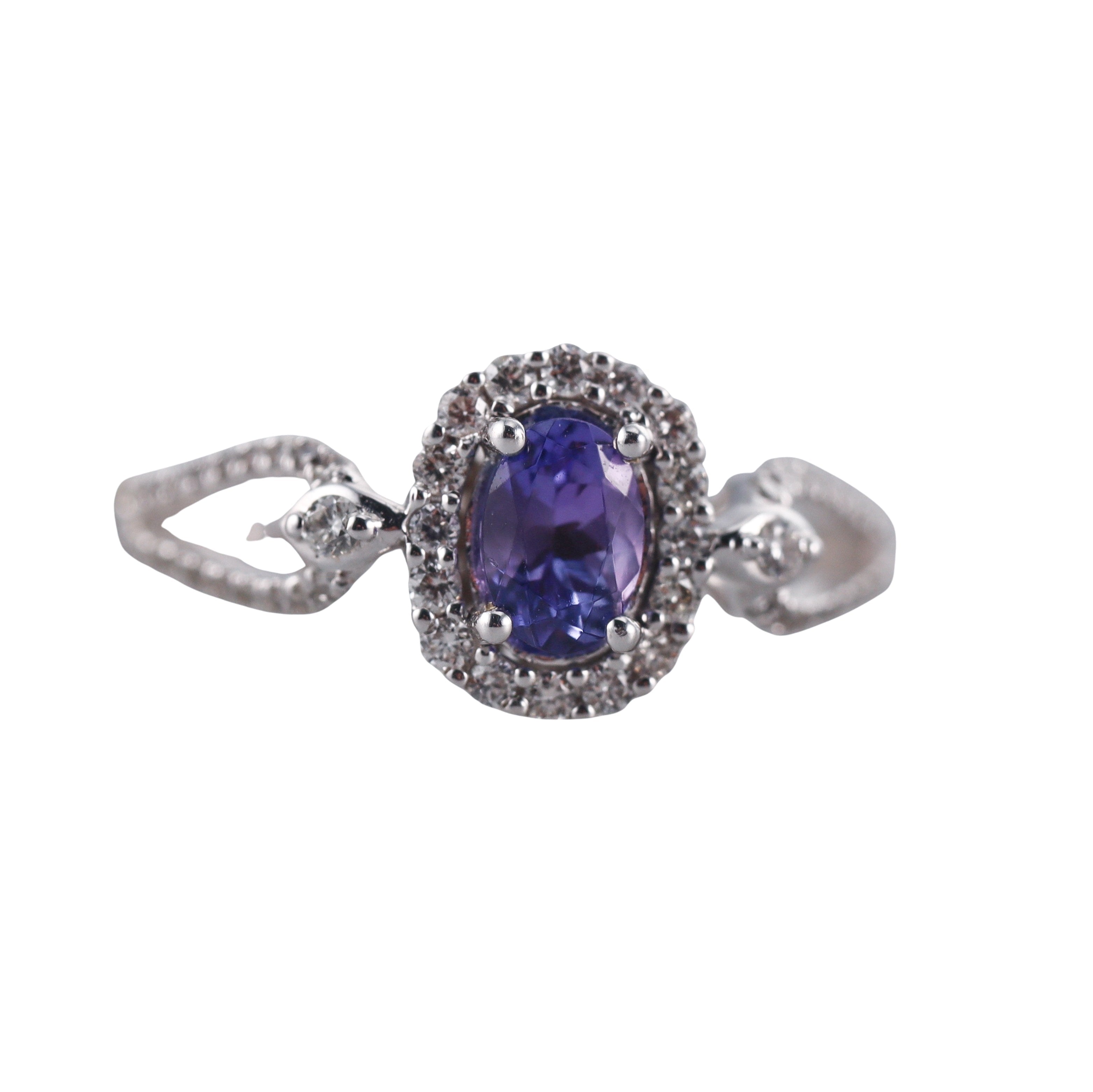 Kallati White Gold Tanzanite Diamon Ring