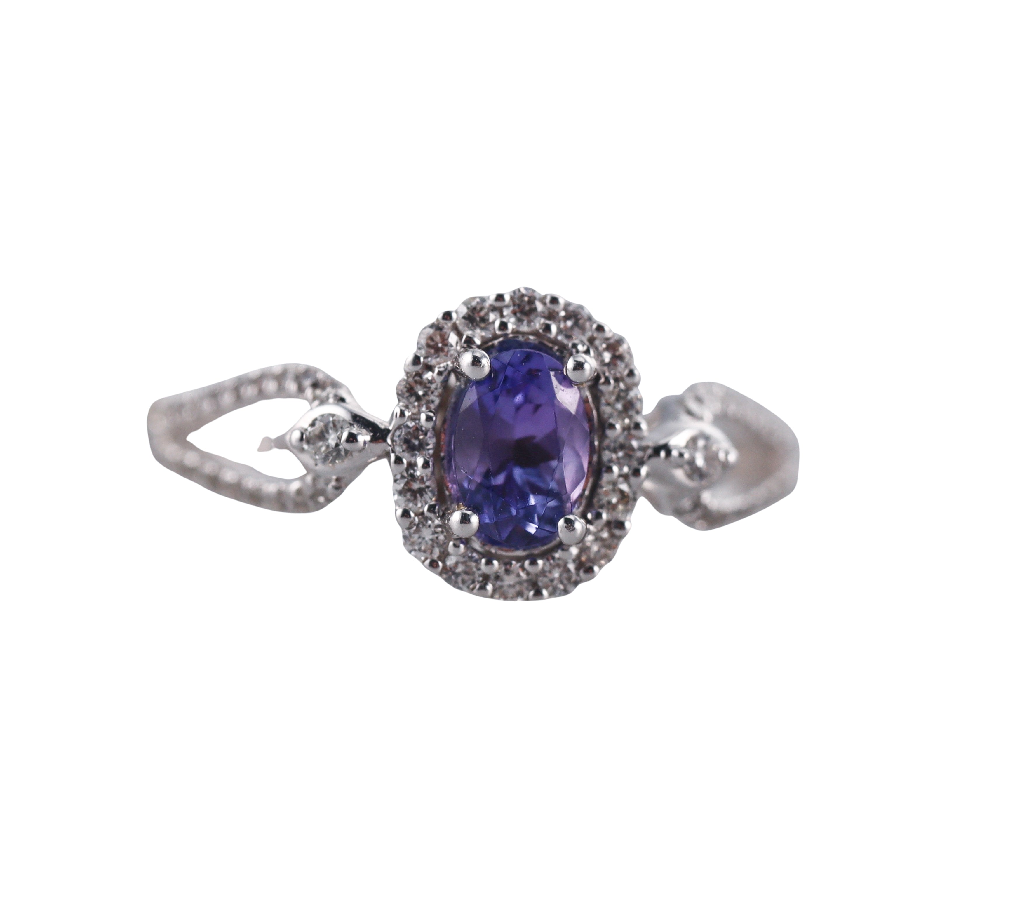 Kallati White Gold Tanzanite Diamon Ring