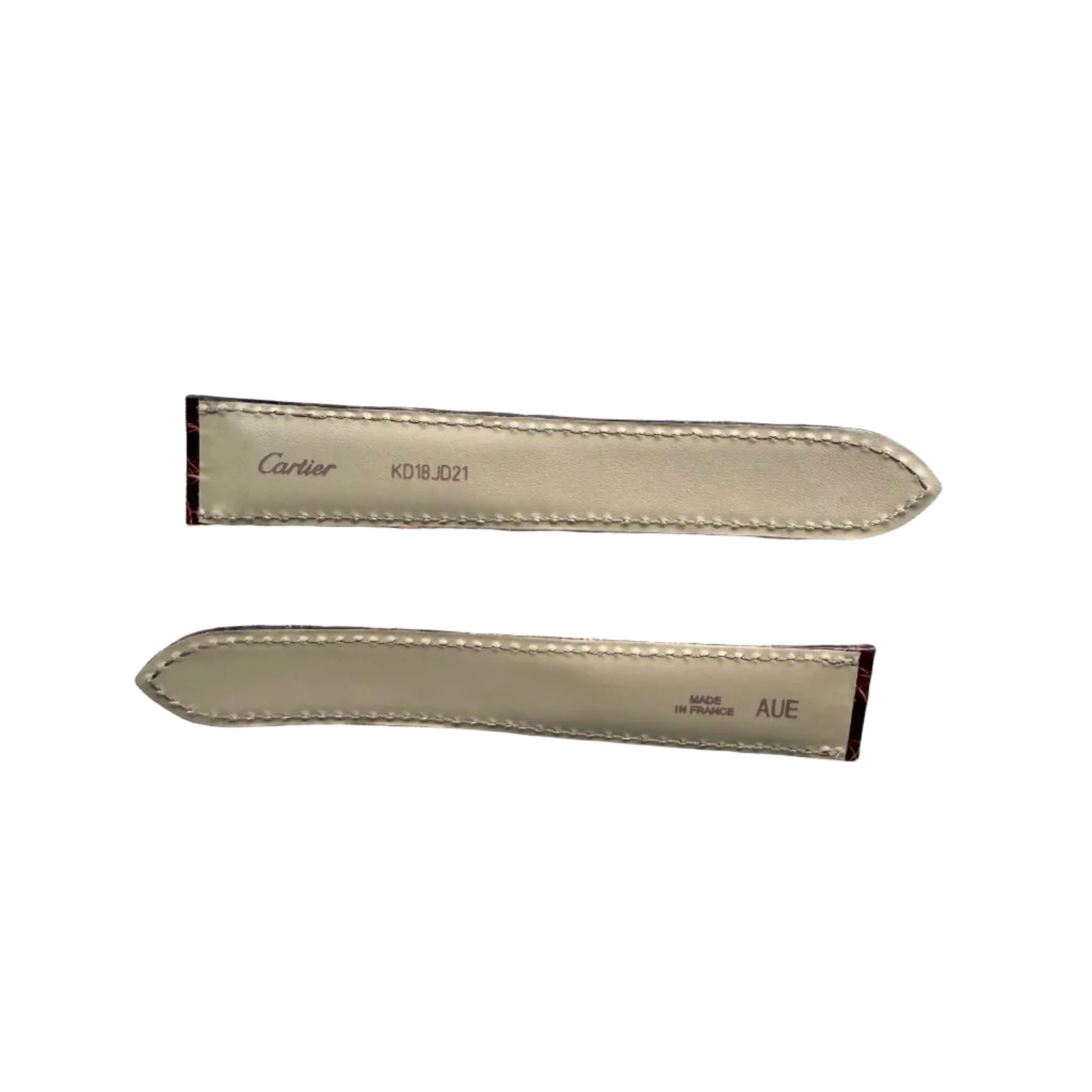 Authentic Cartier Brown Alligator Watch Strap Band 20mm KD18JD21