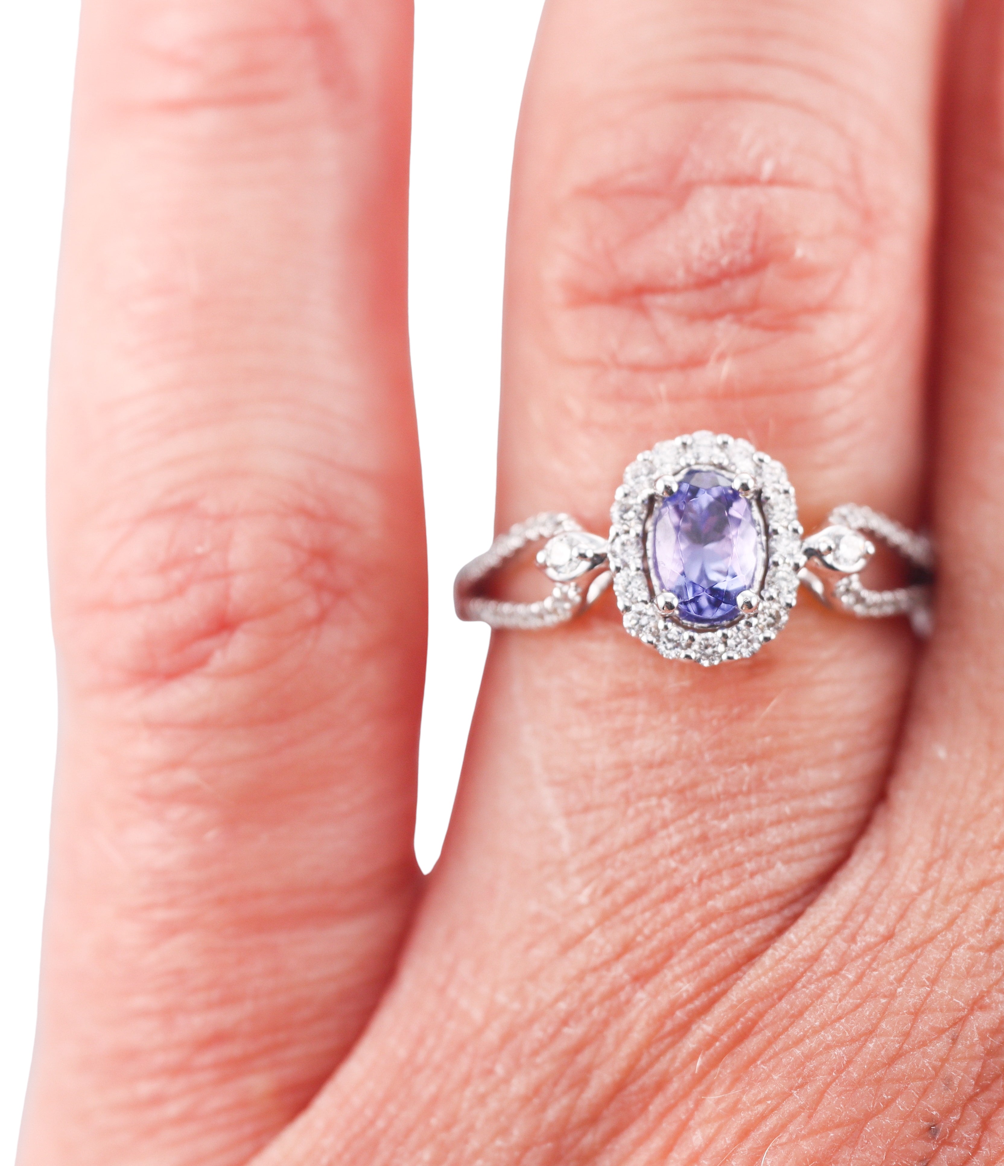 Kallati White Gold Tanzanite Diamon Ring