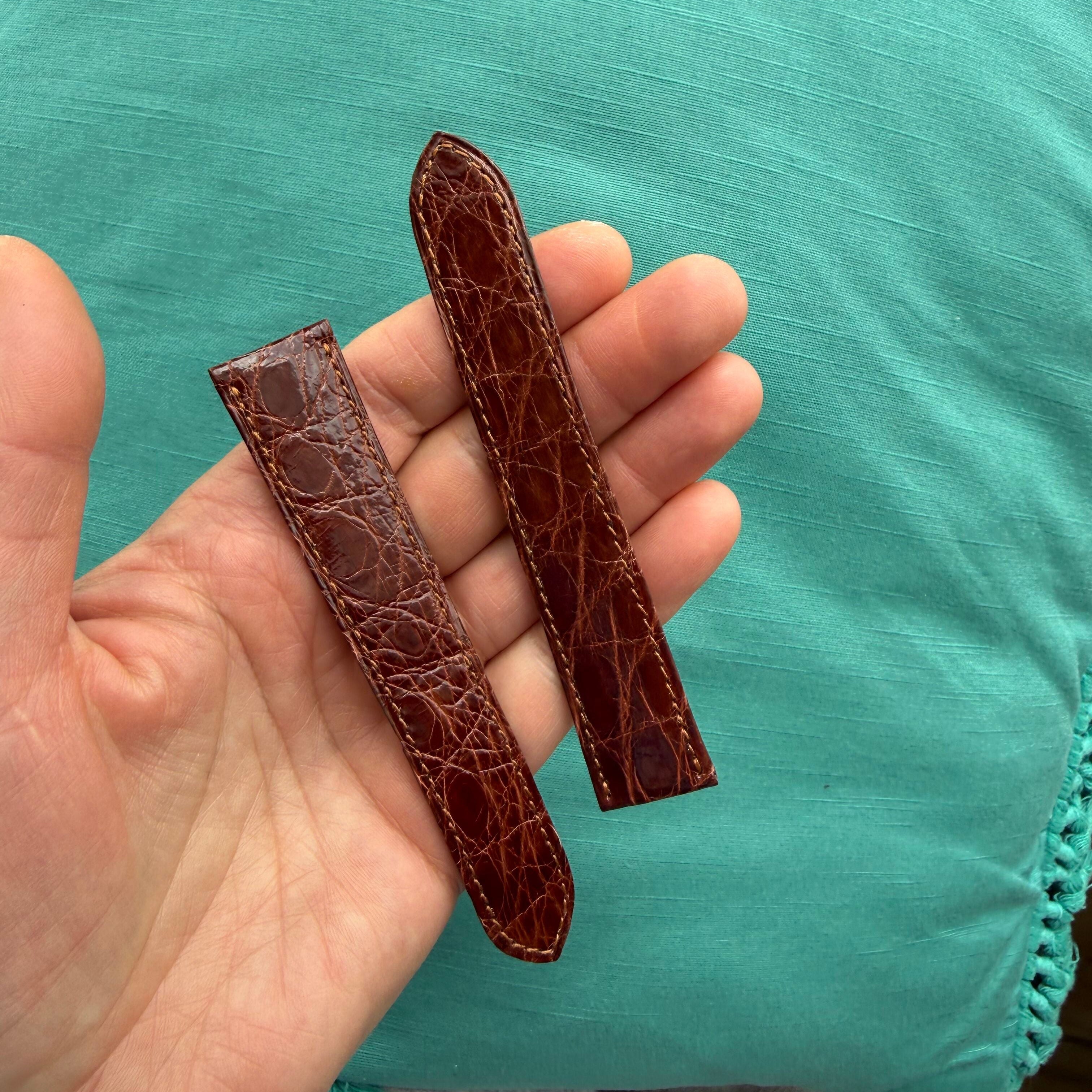 Authentic Cartier Brown Alligator Watch Strap Band 20mm KD18JD21