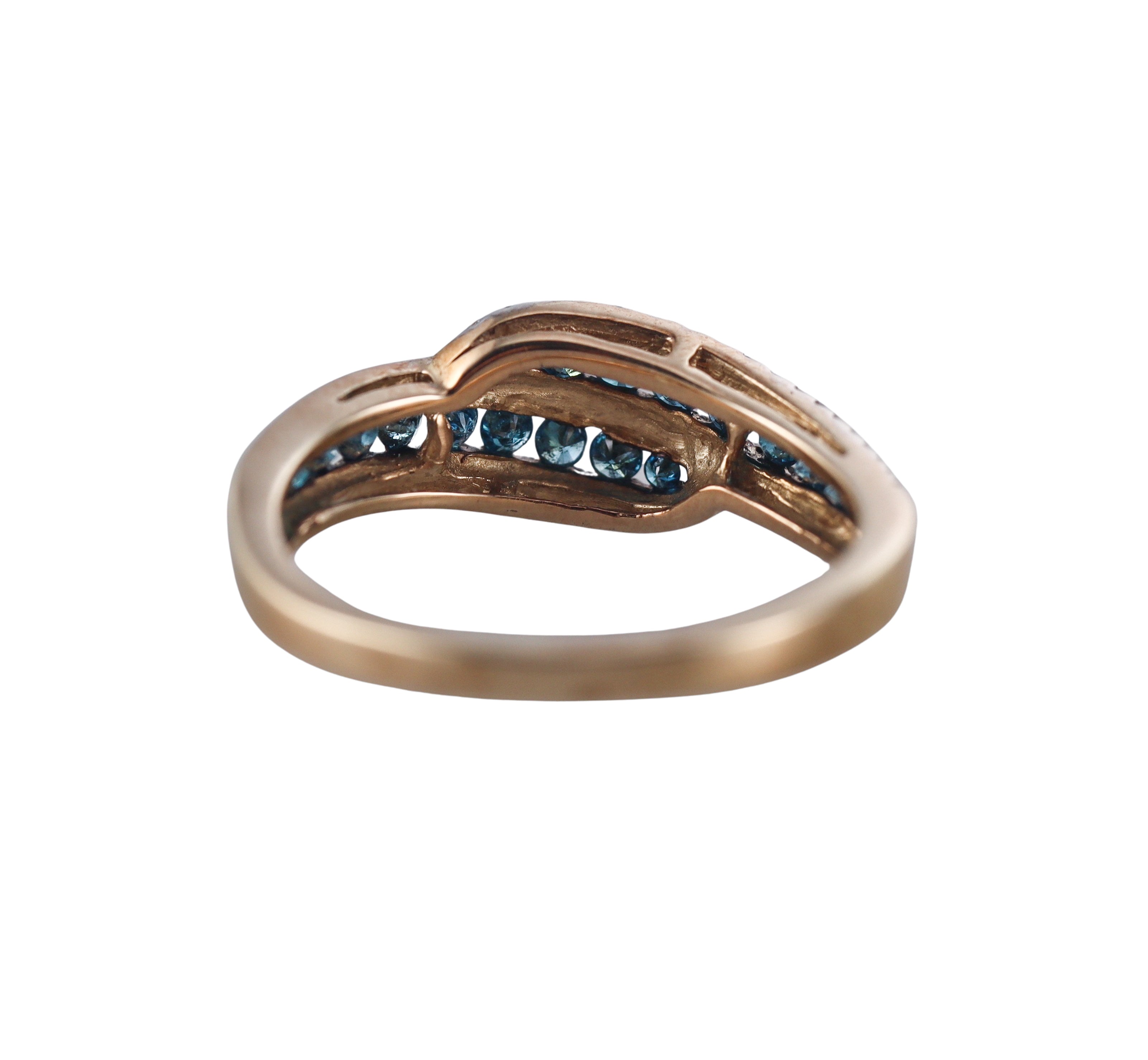 Kallati Yellow Gold Fancy Teal Diamon Ring