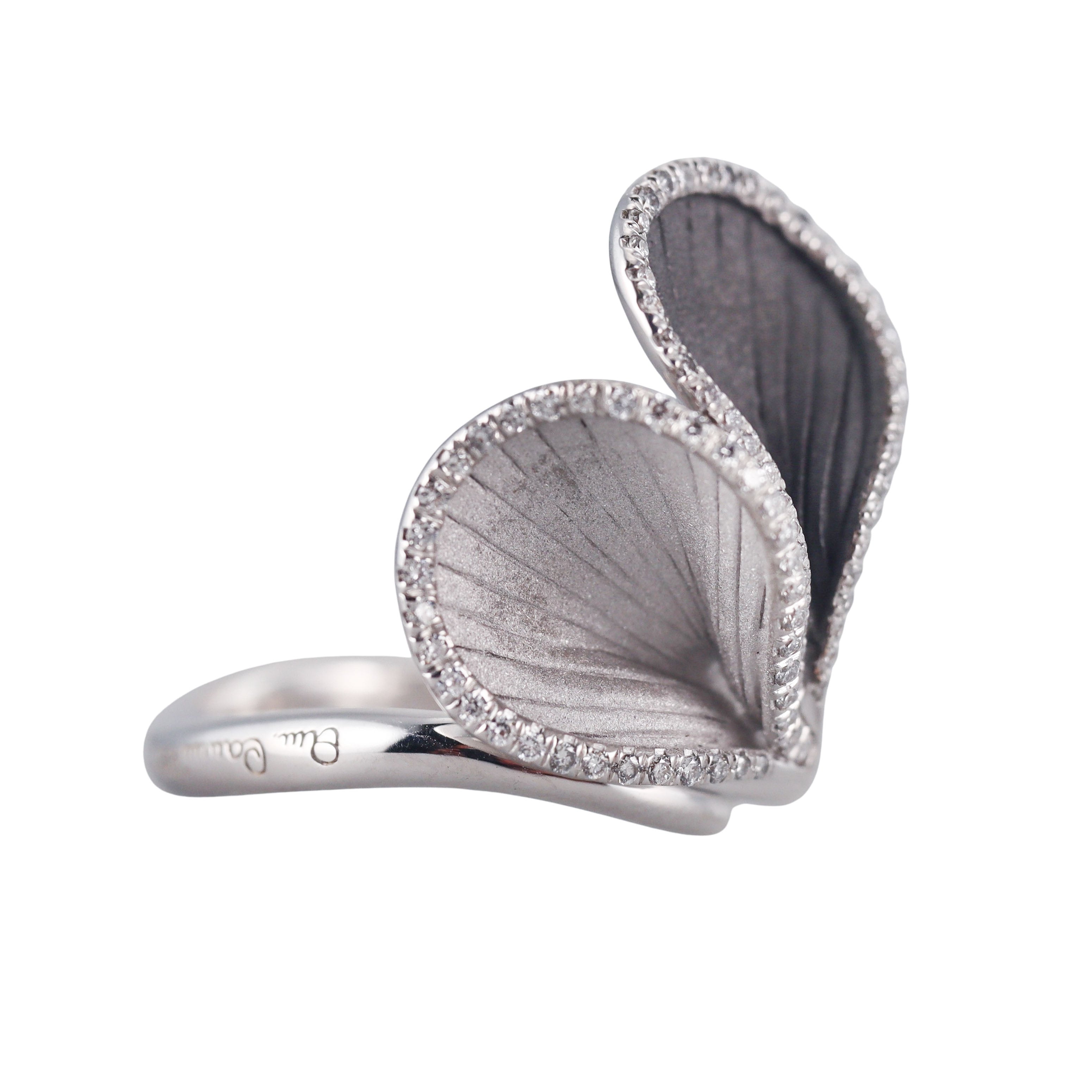 Anna Maria Cammilli 18k White Gold Diamond Ring Retail $6720 NWT