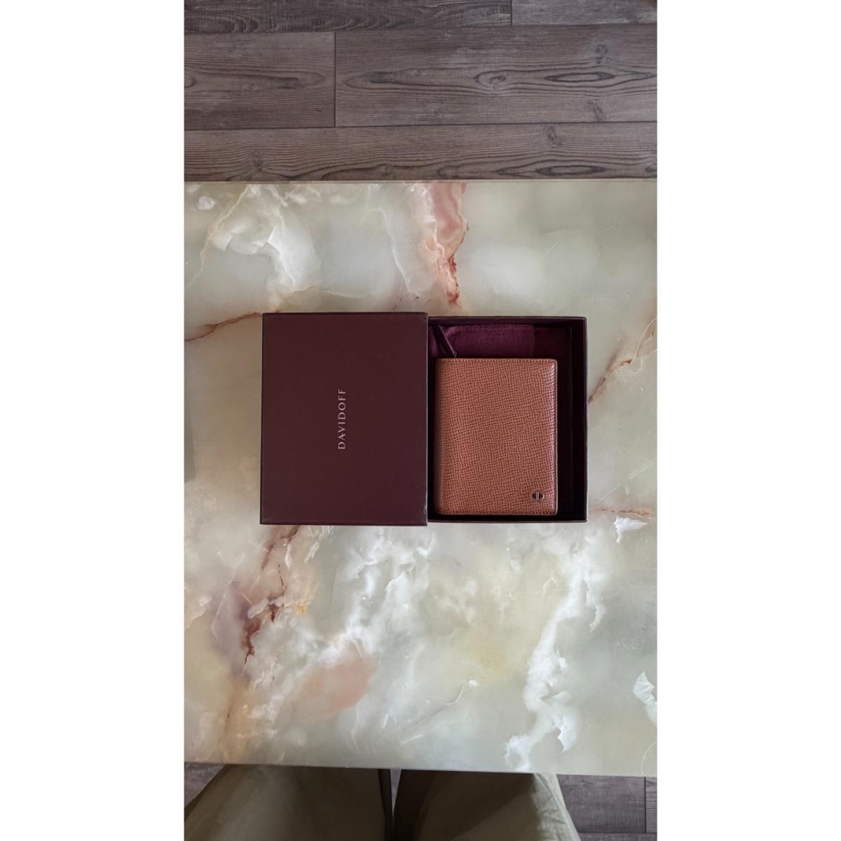 Davidoff Brown Leather Wallet Cardholder Small 10229