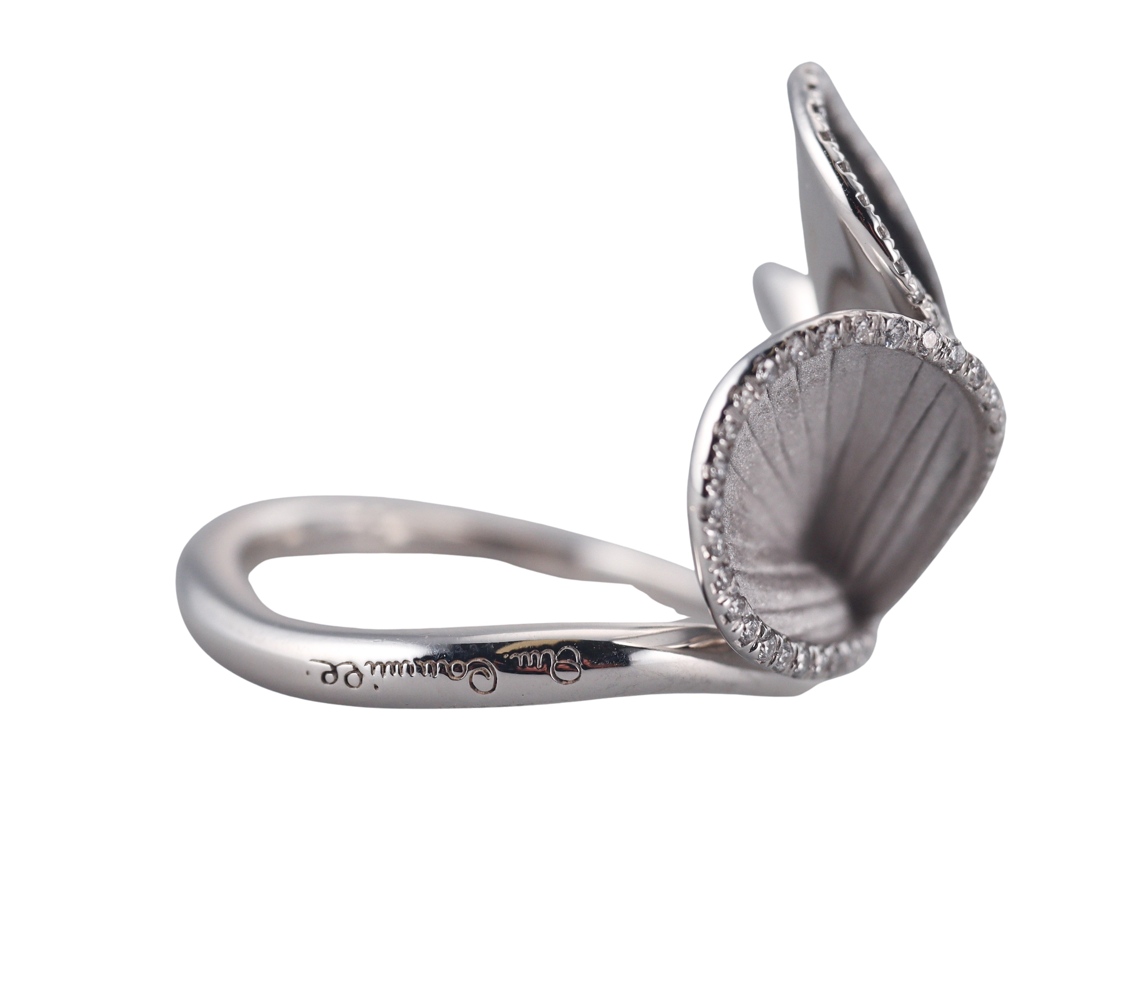 Anna Maria Cammilli 18k White Gold Diamond Ring Retail $6720 NWT