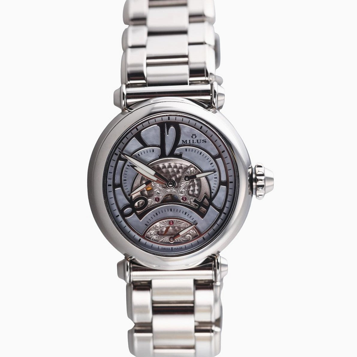 Milus Merea Tri Retrograde Stainless Steel Automatic Lady's Watch MER SP01