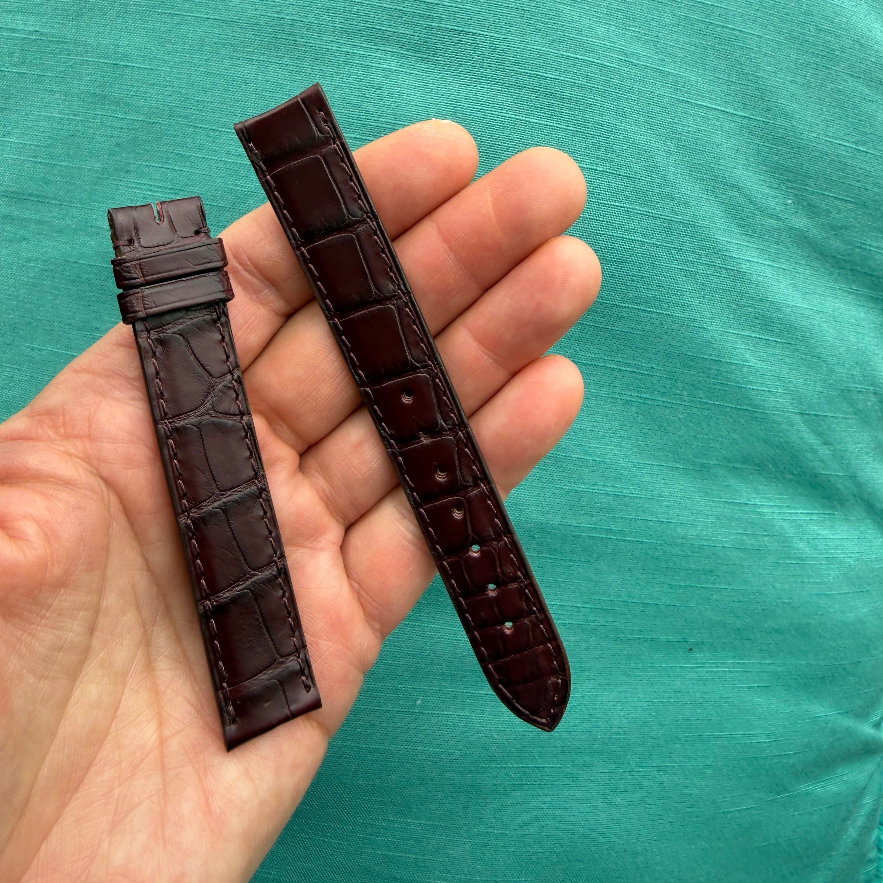 Authentic Cartier Burgundy Alligator Watch Strap Band 16.45mm KD14ZS58-S05