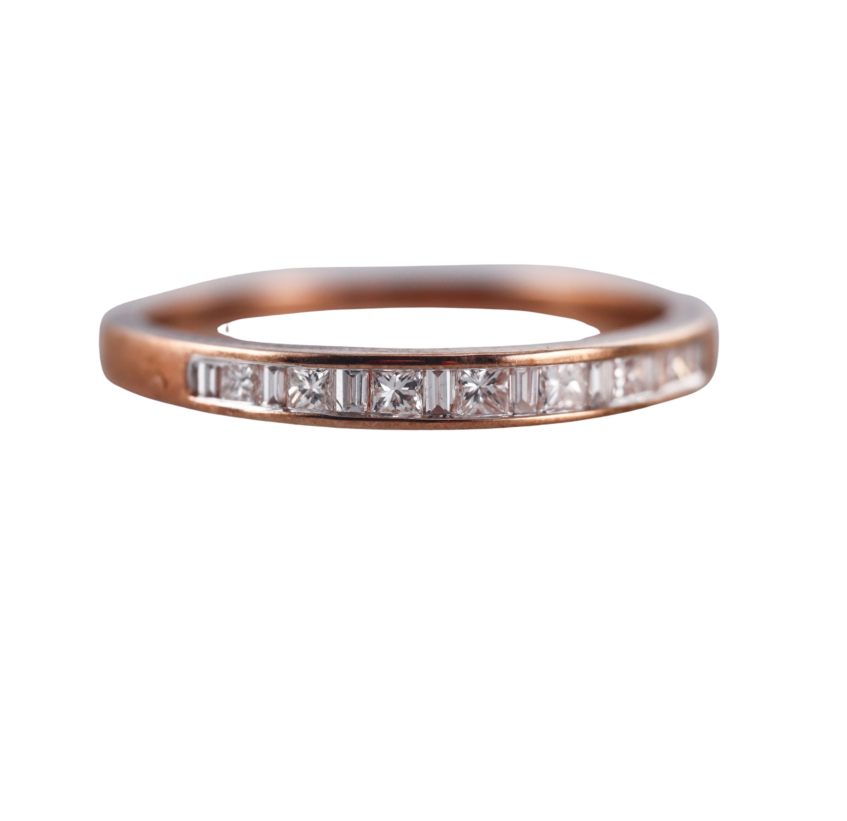 Kallati Rose Gold Diamond Wedding Anniversary  Band Ring