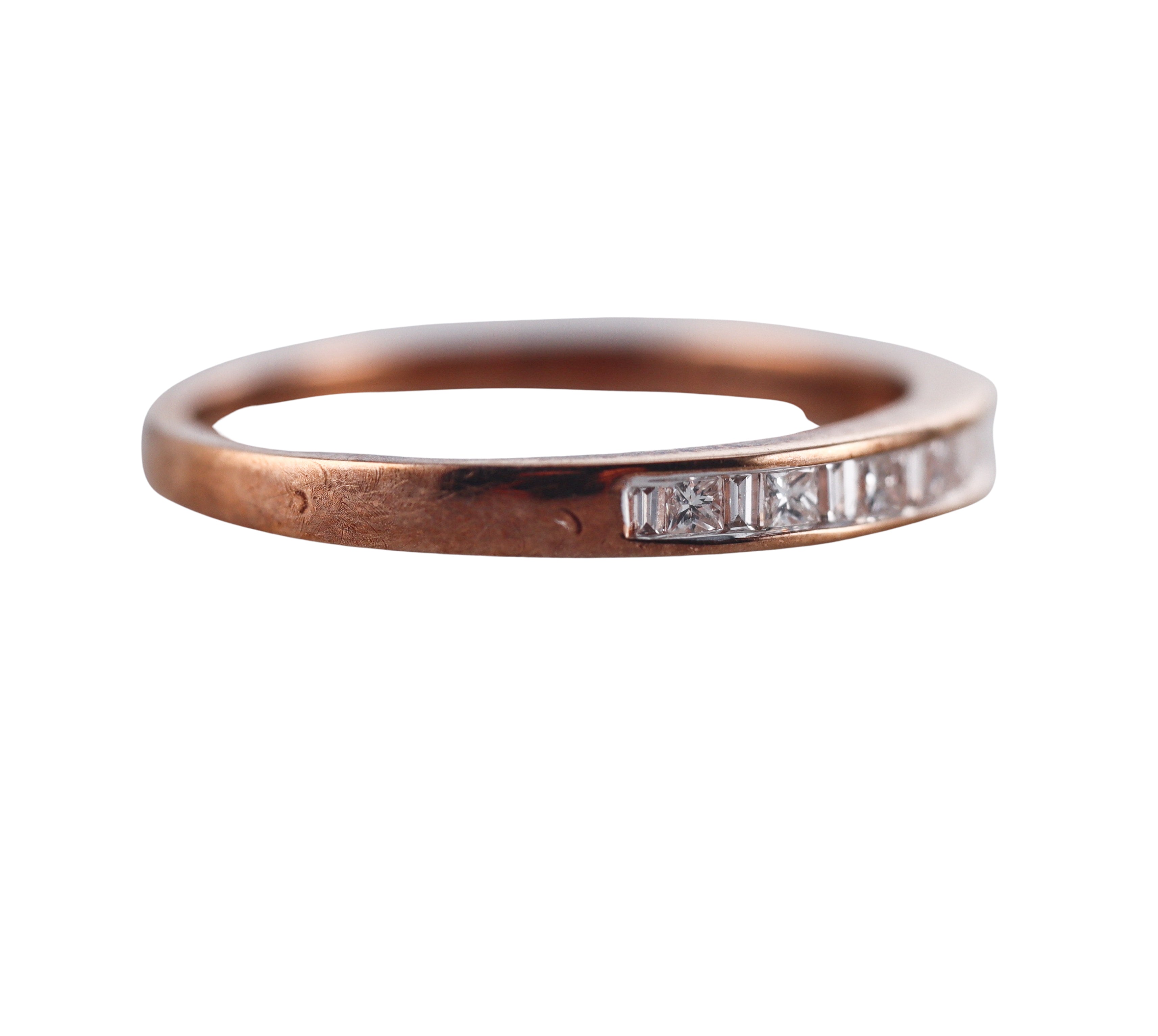 Kallati Rose Gold Diamond Wedding Anniversary  Band Ring