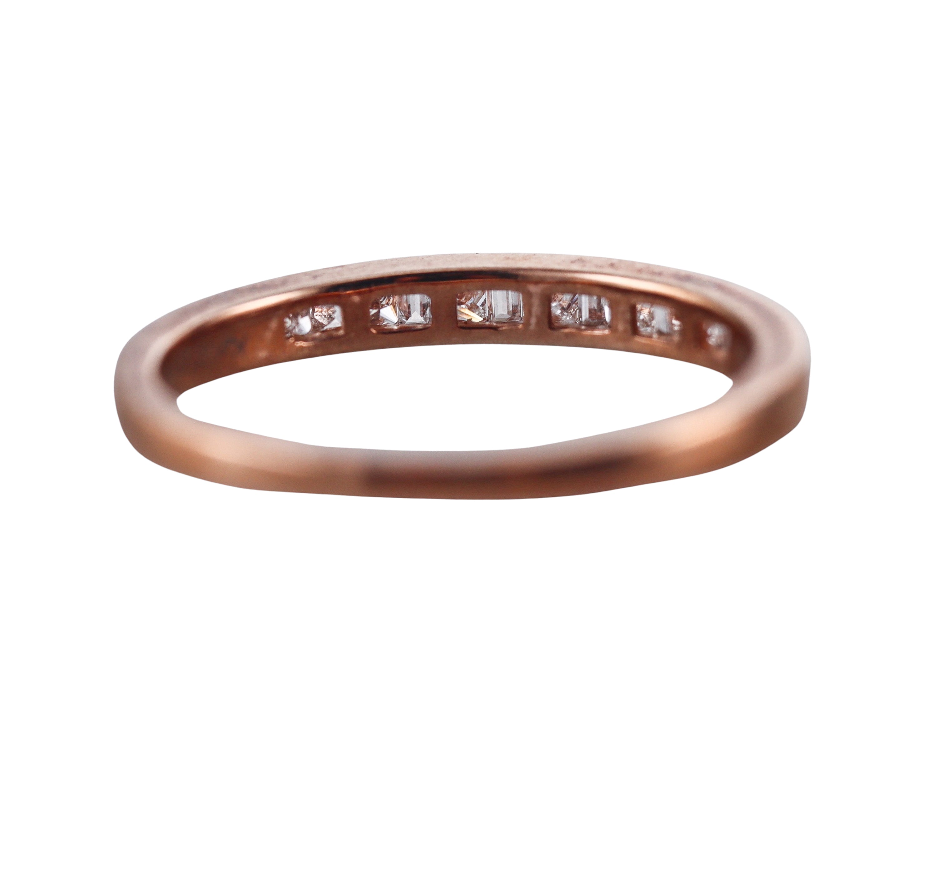 Kallati Rose Gold Diamond Wedding Anniversary  Band Ring