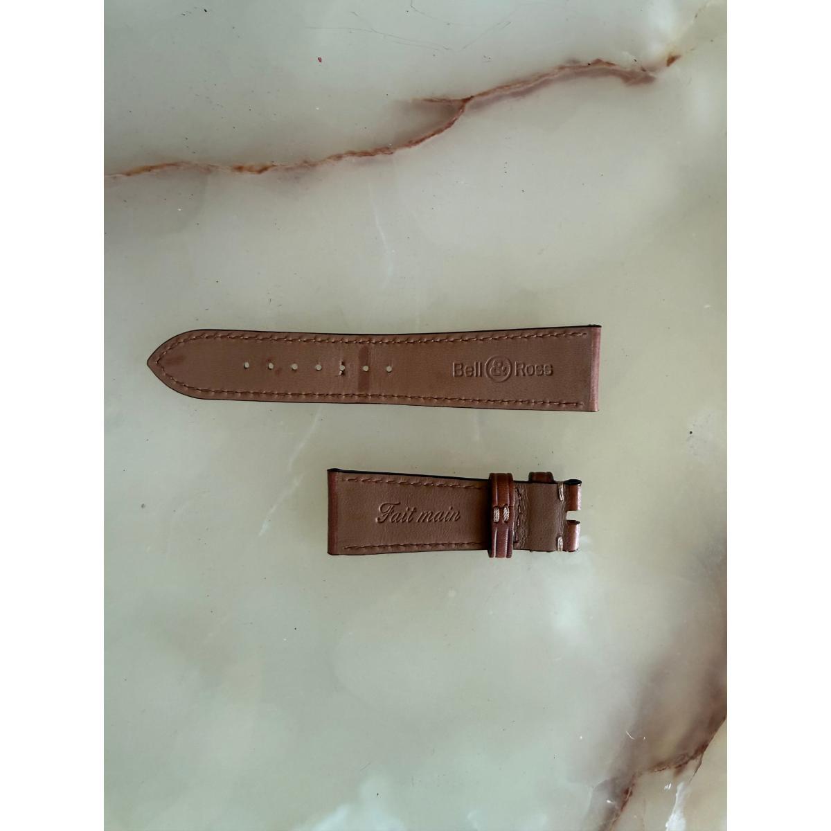 Authentic Bell & Ross Brown Leather Watch Strap Band 22mm