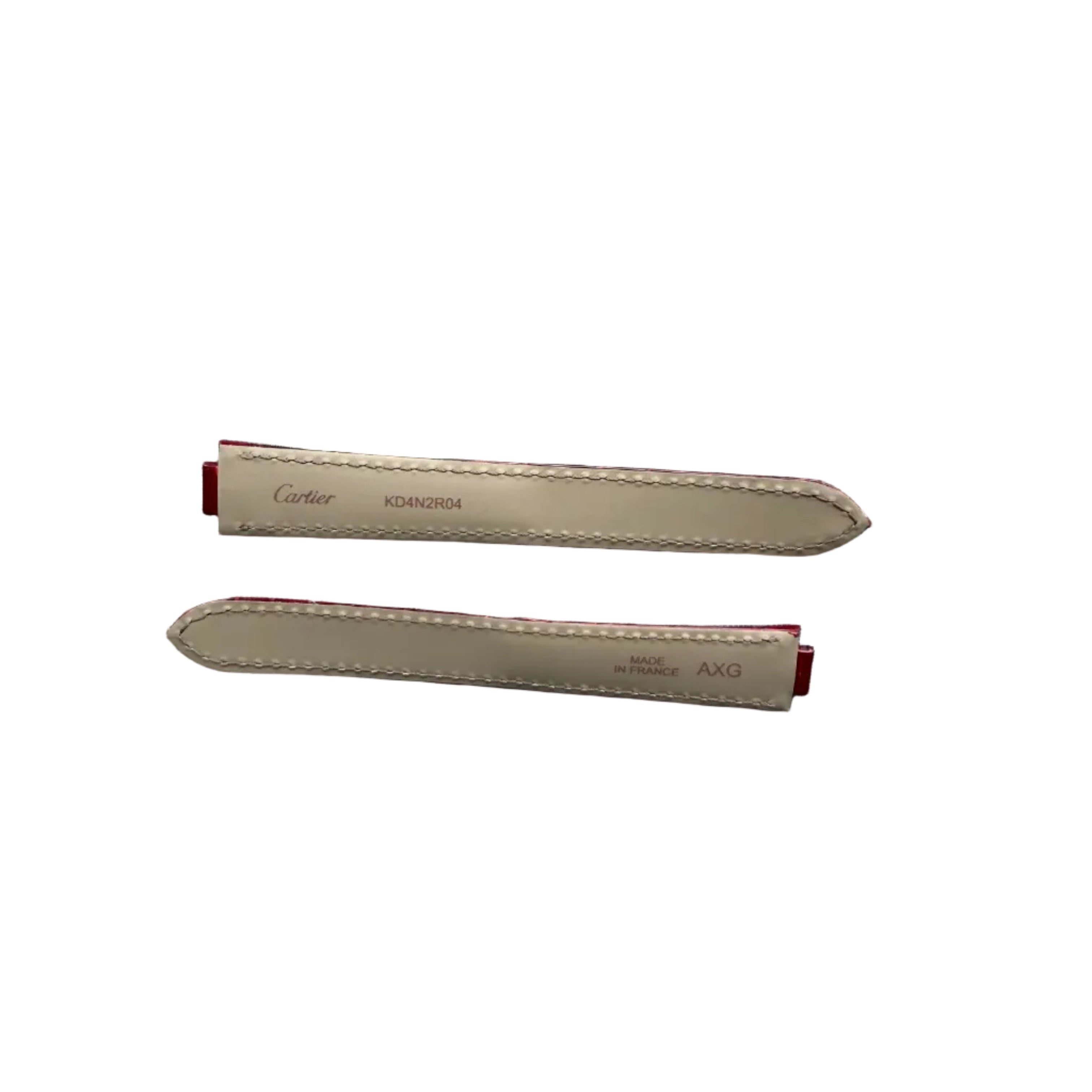 Authentic Cartier Balloon Bleu Red Alligator Watch Strap Band 15.70mm KD4N2R04