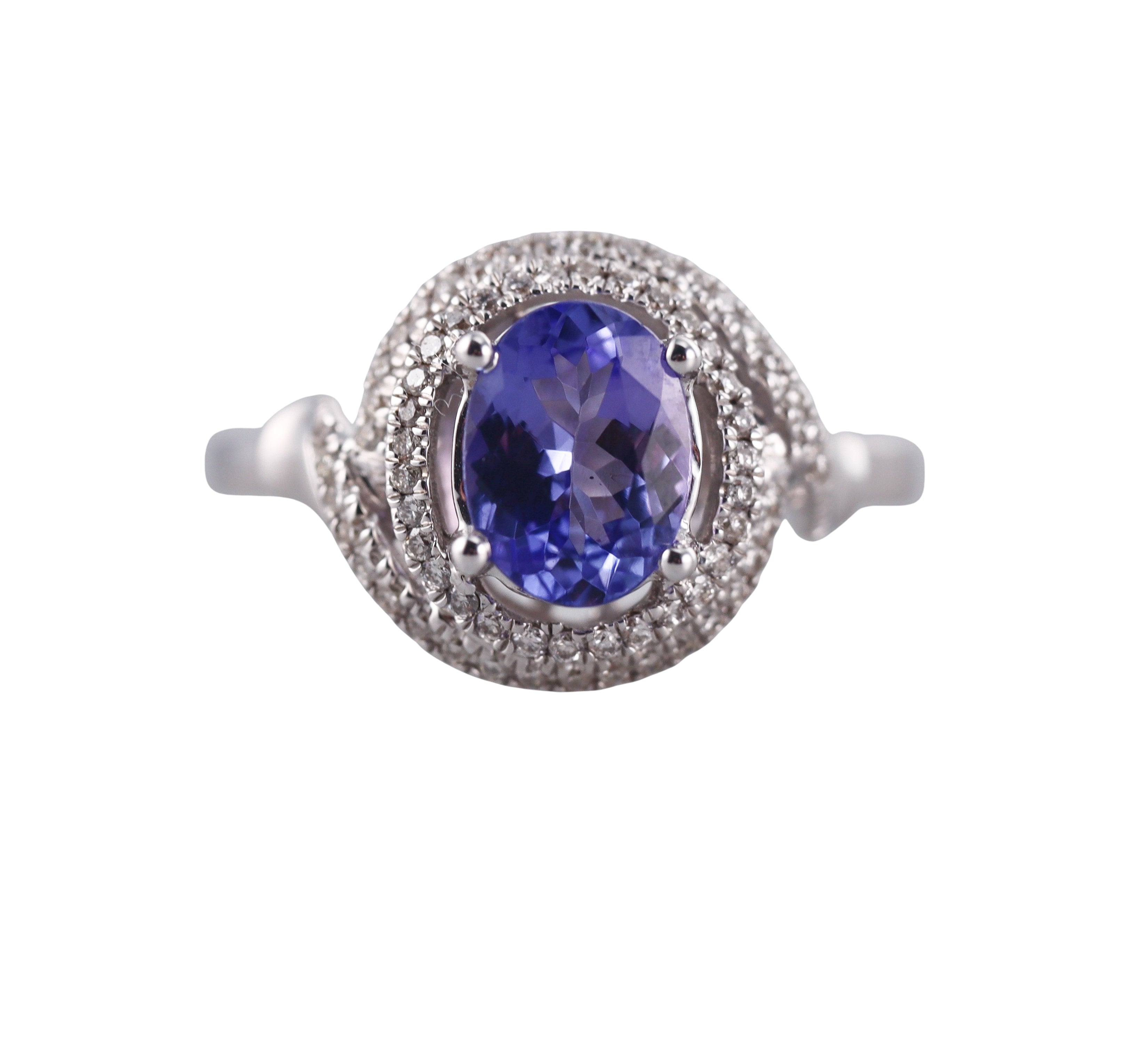 Kallati  White Gold Tanzanite Diamond Ring