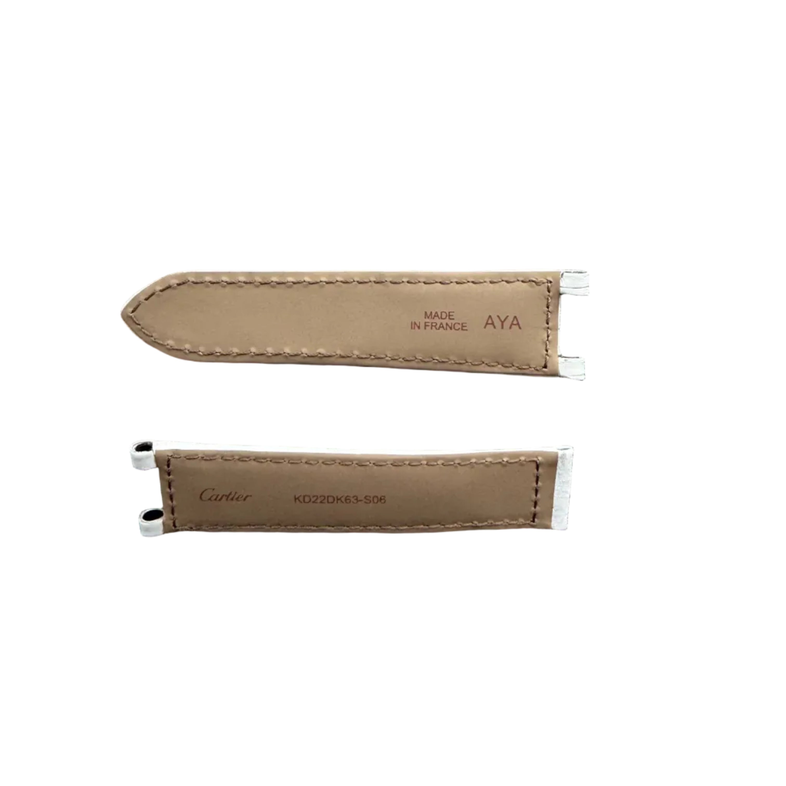 Authentic Cartier Pasha White Alligator Watch Strap Band 19mm KD22DK63-S06