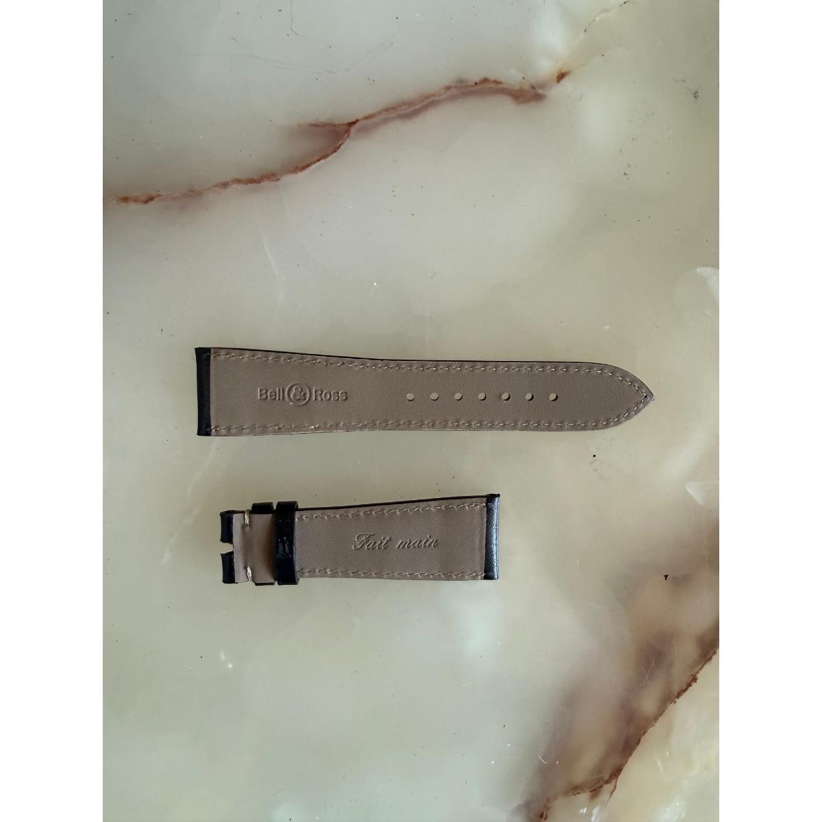 Authentic Bell & Ross Black Leather Watch Strap Band 22mm